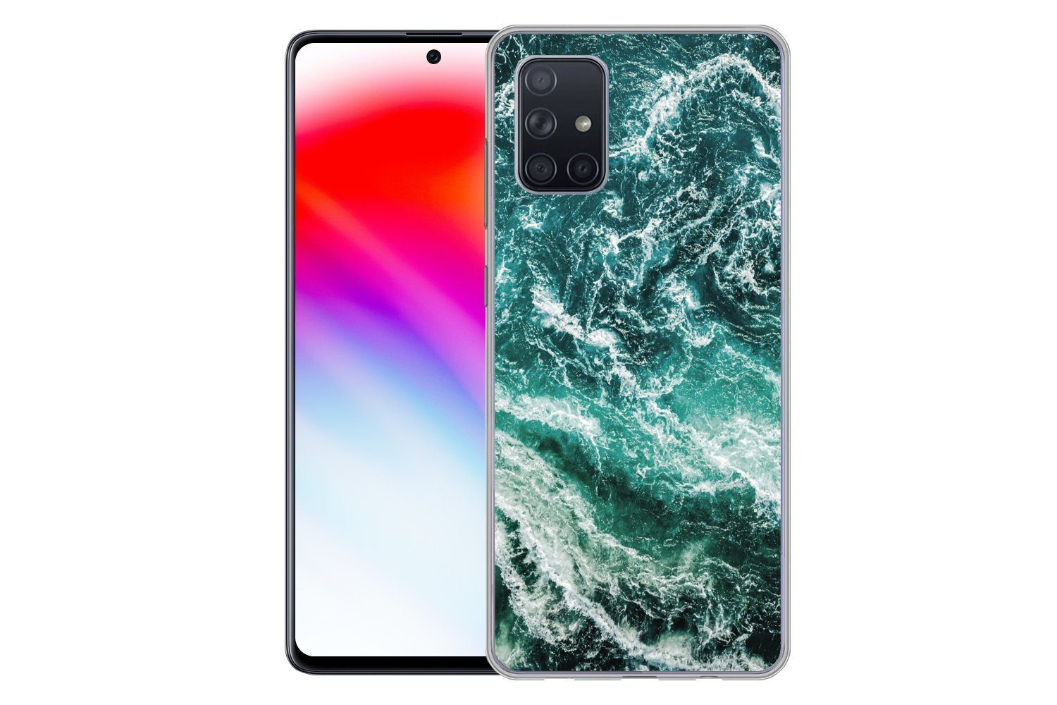MuchoWow Handyhülle für Samsung Galaxy A51 Marmor - Gemustert - Natursteine, Smartphone-Bumper, Print, Handy Schutzhülle Dünn