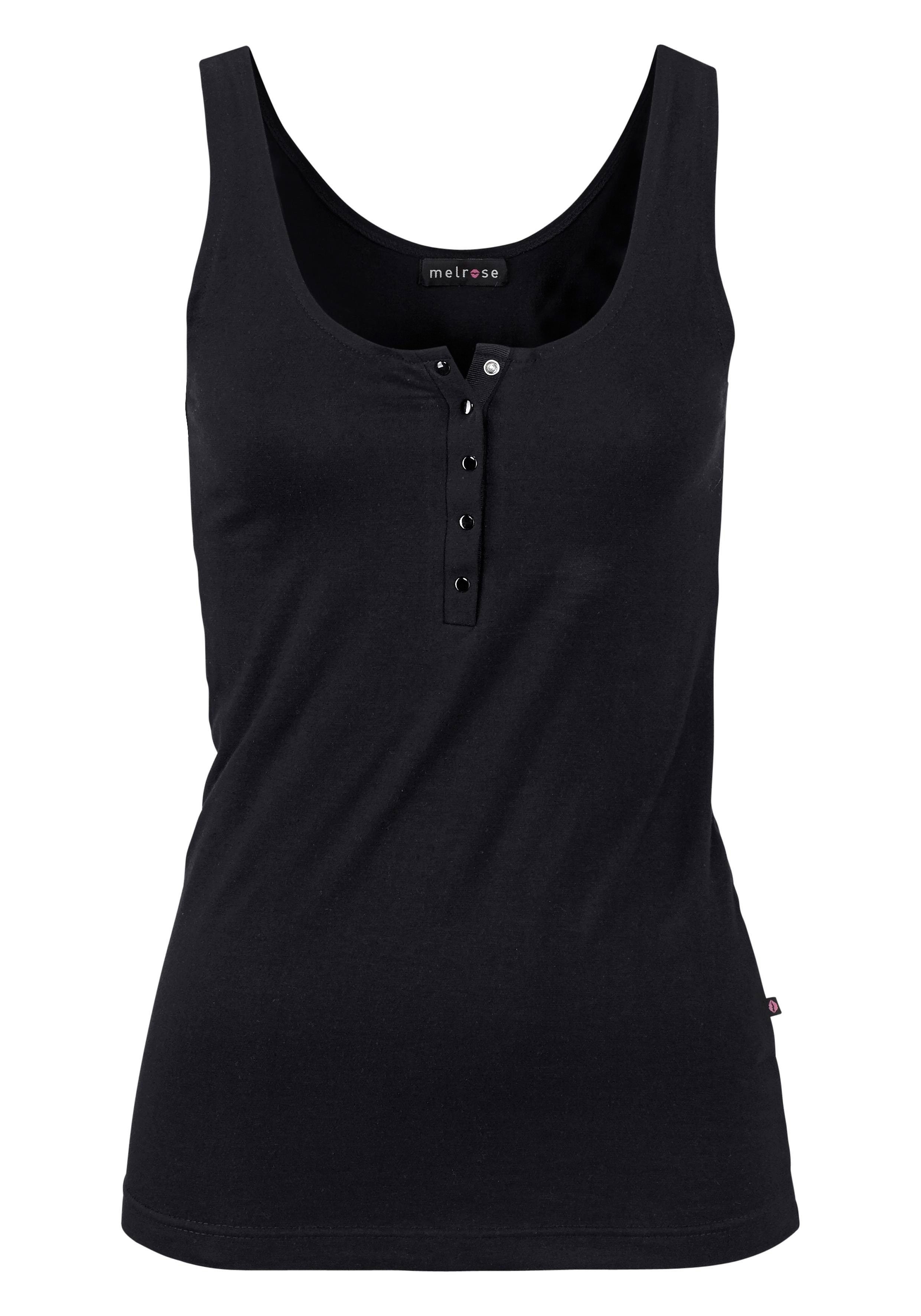 Melrose Tanktop (2er-Pack) figurbetont, mit Knopfleiste