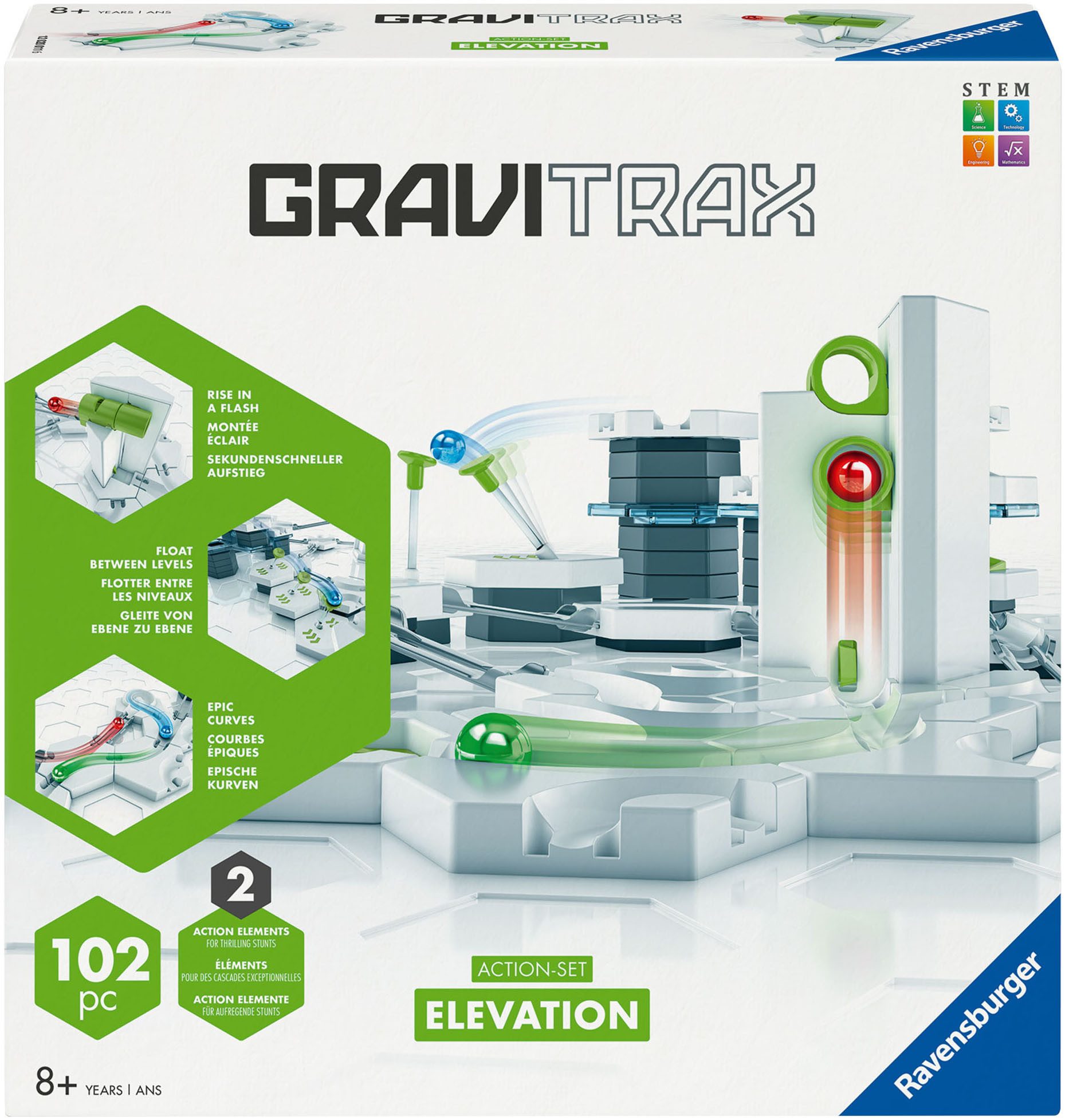 Ravensburger Kugelbahn-Bausatz GraviTrax Action-Set Elevation, Made in Europe