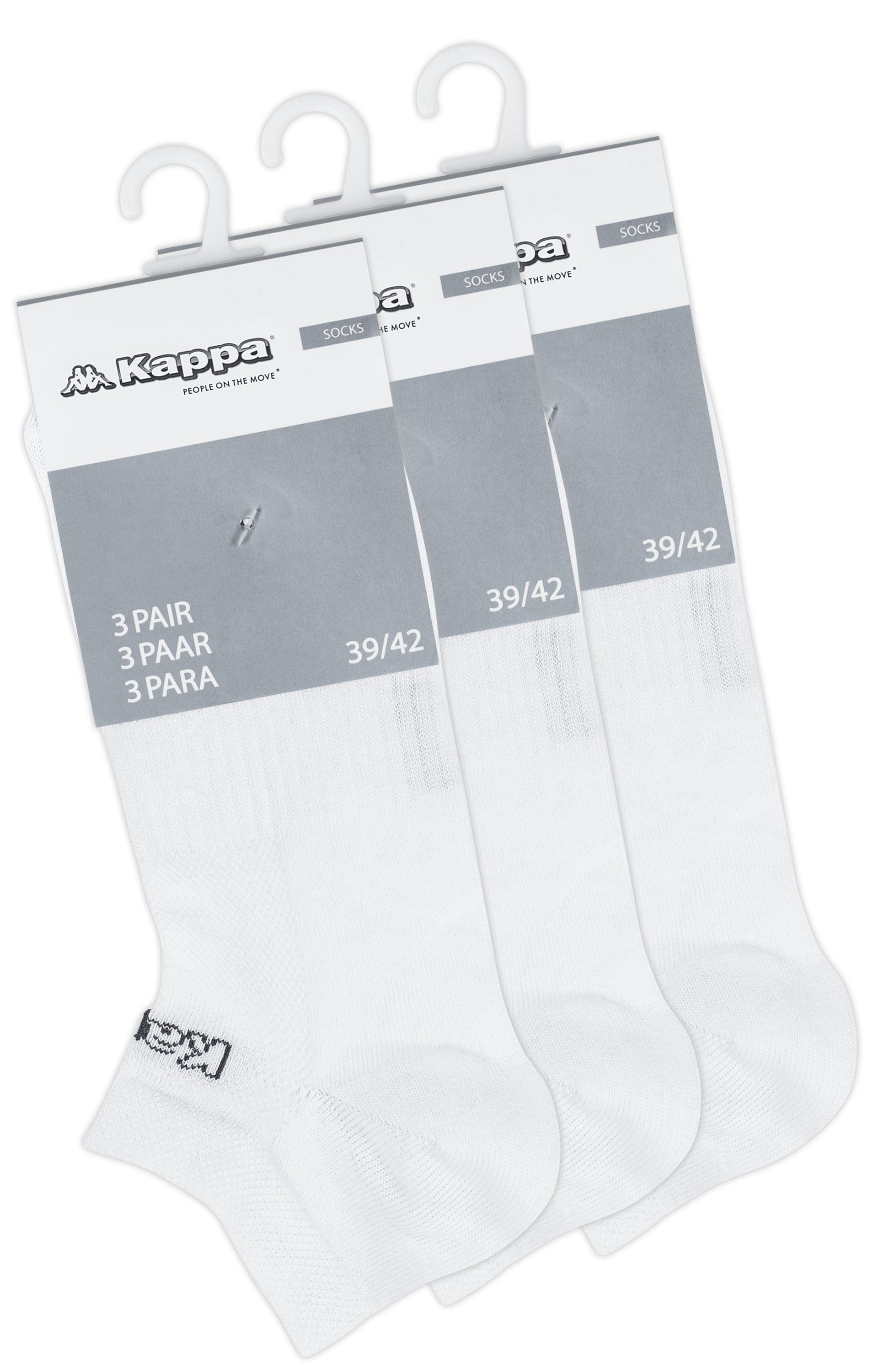 Kappa Sneakersocken Mesh-Gewebe (9-Paar) Weiss mit