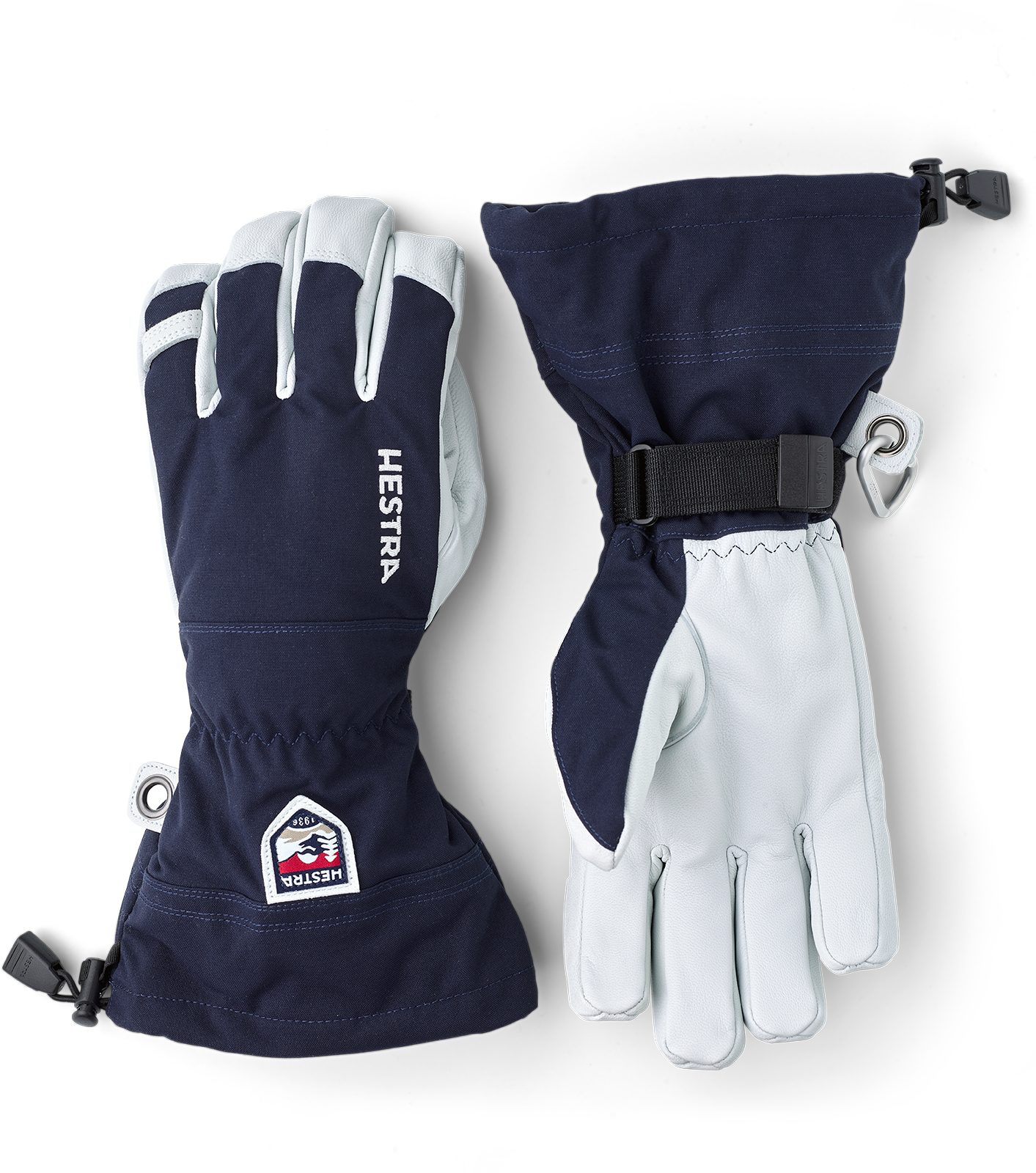 Skihandschuhe Army Leather Heli - 5 Finger navy