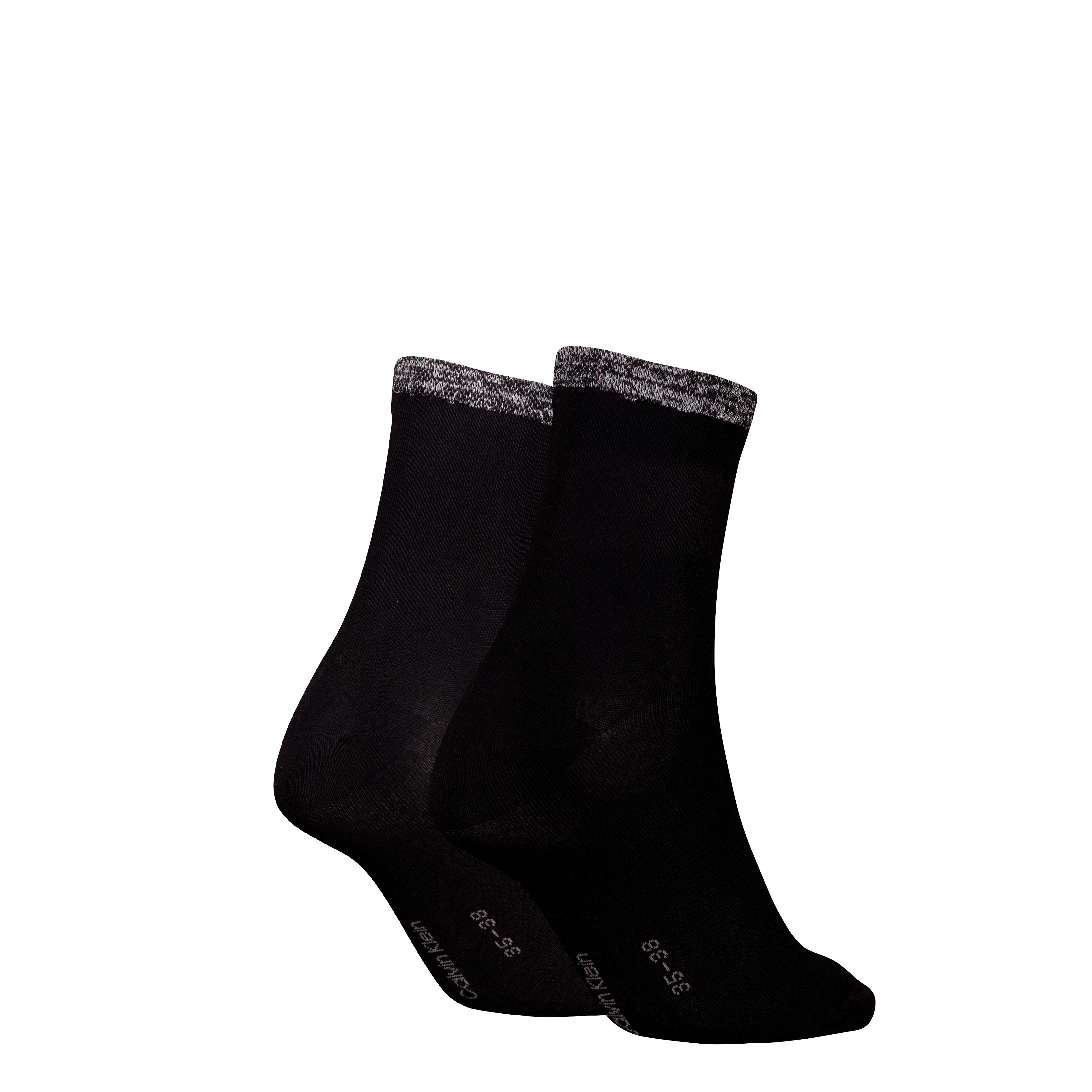 Calvin Klein Jeans Socken CK WOMEN SHORT SOCK 2P SHINY LOGO (2 Paar) 1x mit günstig online kaufen