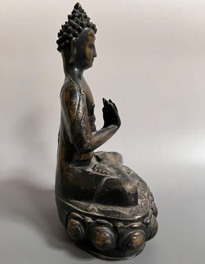 Asien LifeStyle Buddhafigur Bronze Dharmachakra Mudra Buddha Figur 27cm