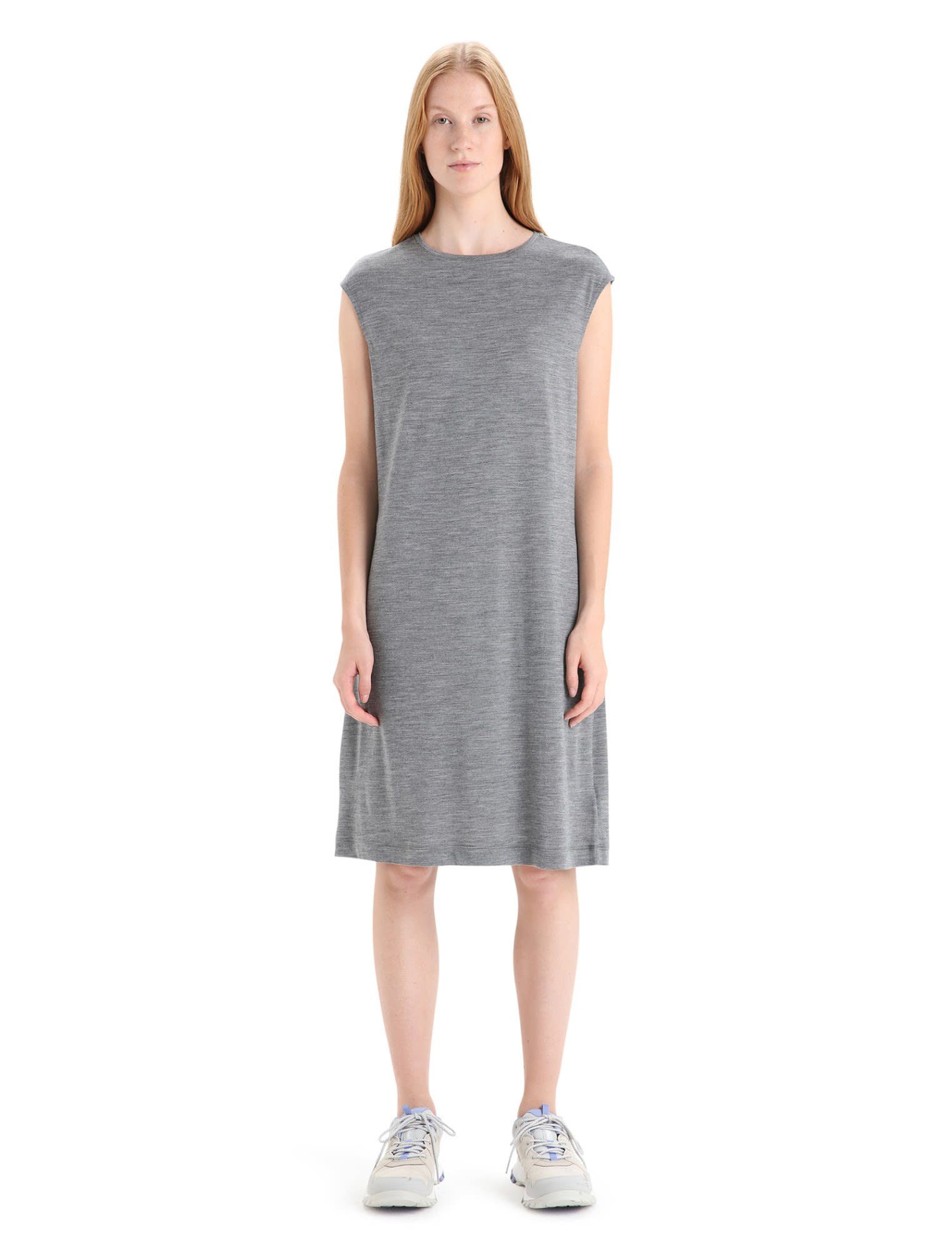 Icebreaker W Damen Sleeveless Granary Heather Gritstone Icebreaker Sommerkleid Kleid Dress