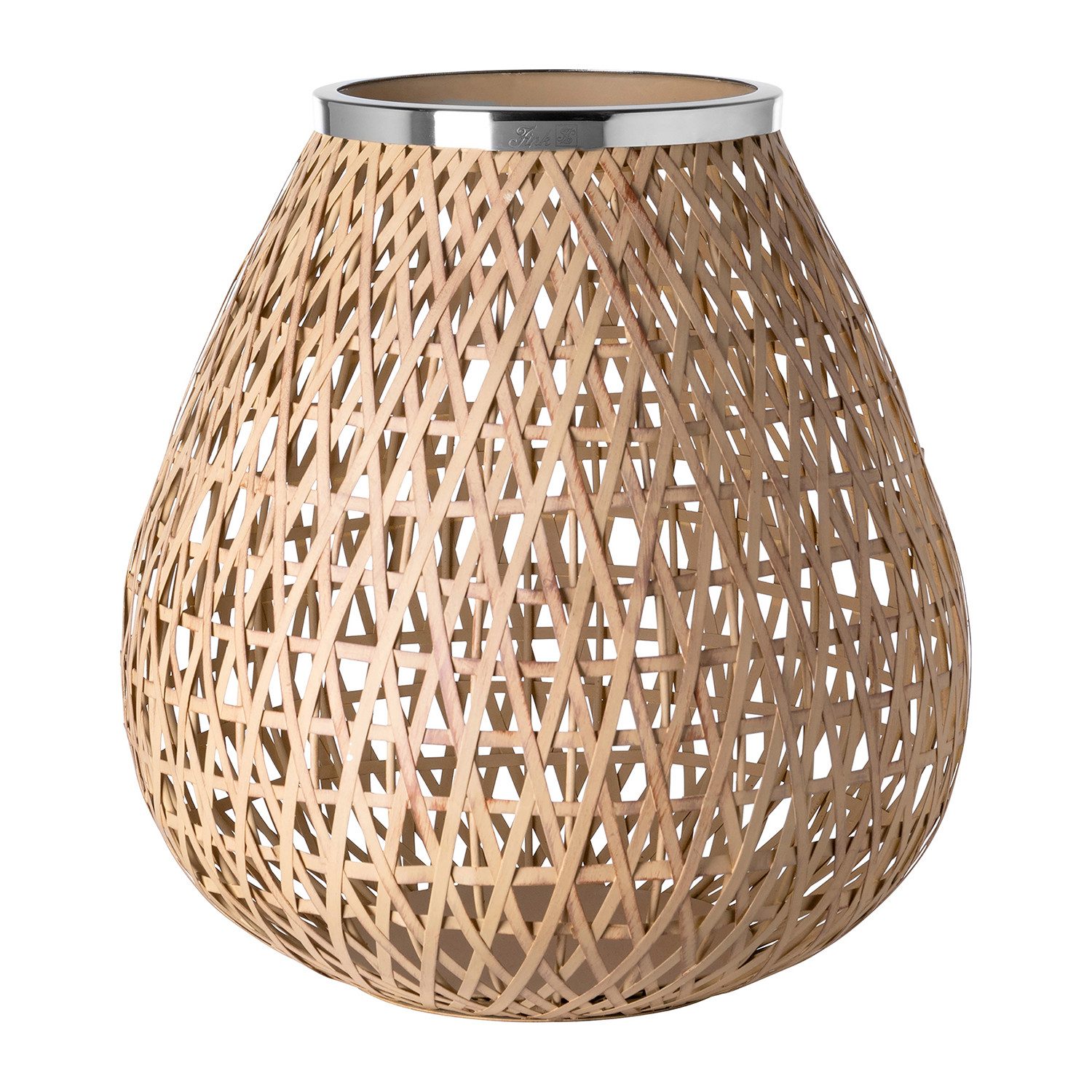 Fink Windlicht SHONA Windlicht - natur-silber - Eisen - H. 34,5cm x Ø 33cm günstig online kaufen