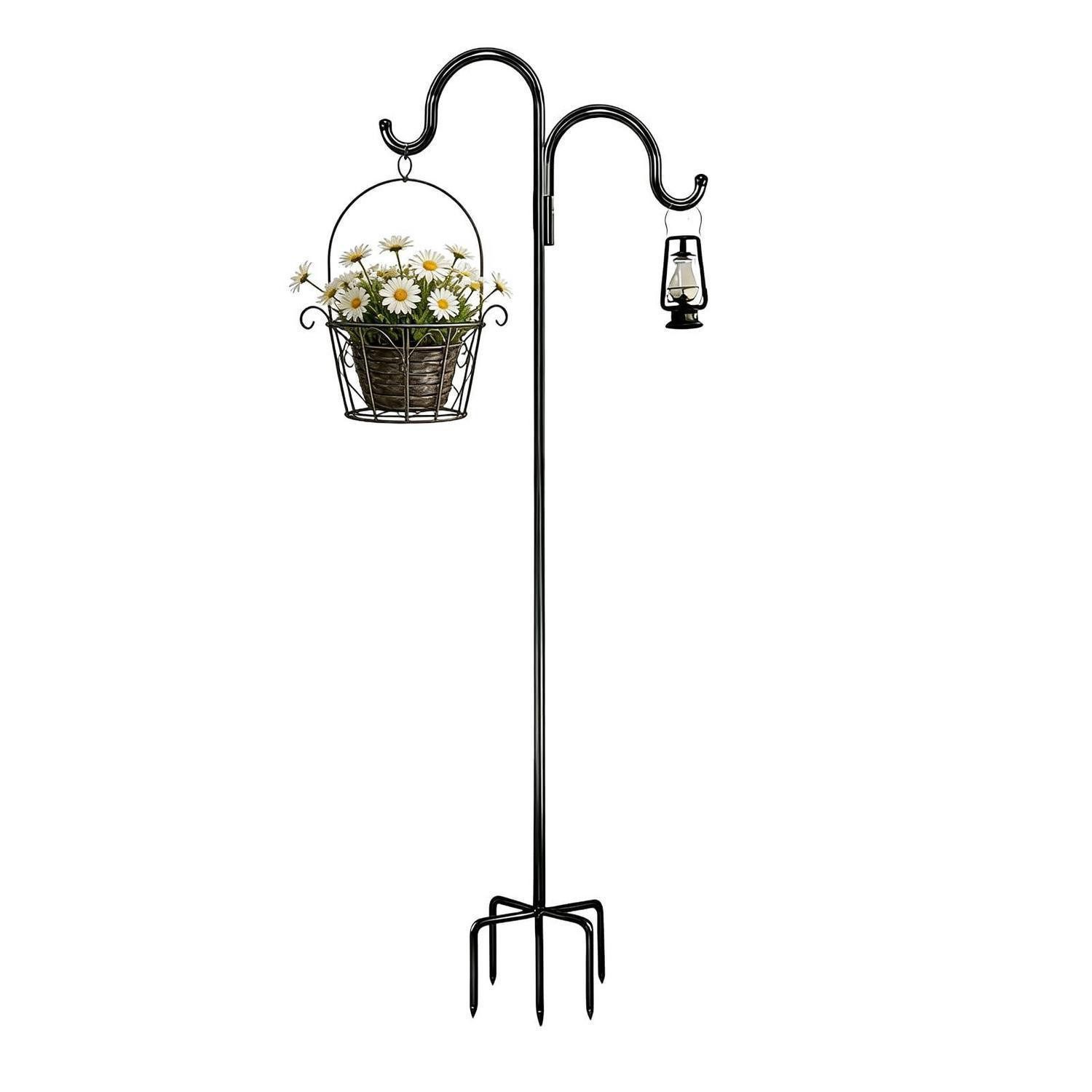 LuxusKollektion Doppelhaken Schäferhaken Garten Doppelhaken 193cm 5-Zacken-Basis, (1-St)