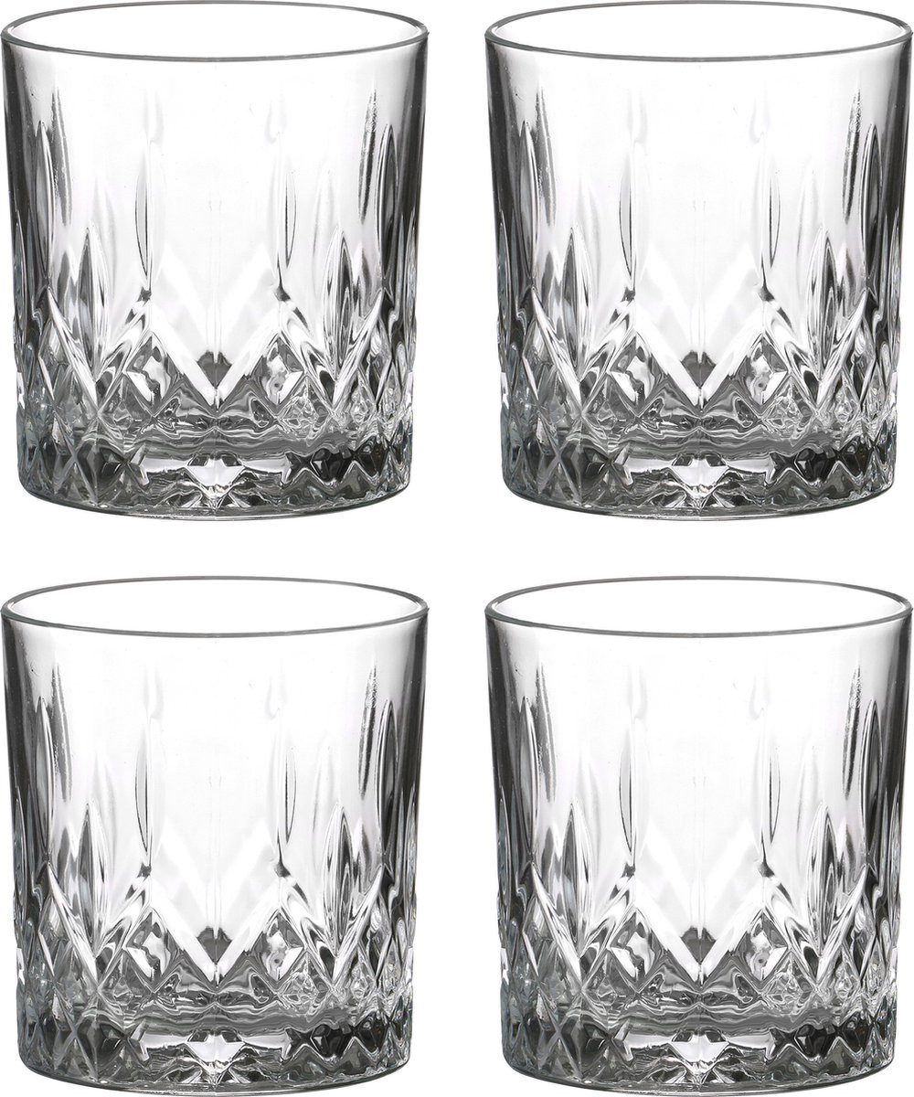 LAV Glas Odin, Glas, Elegante Trinkgläser aus Klarglas, ideal für Whisky & Wasser