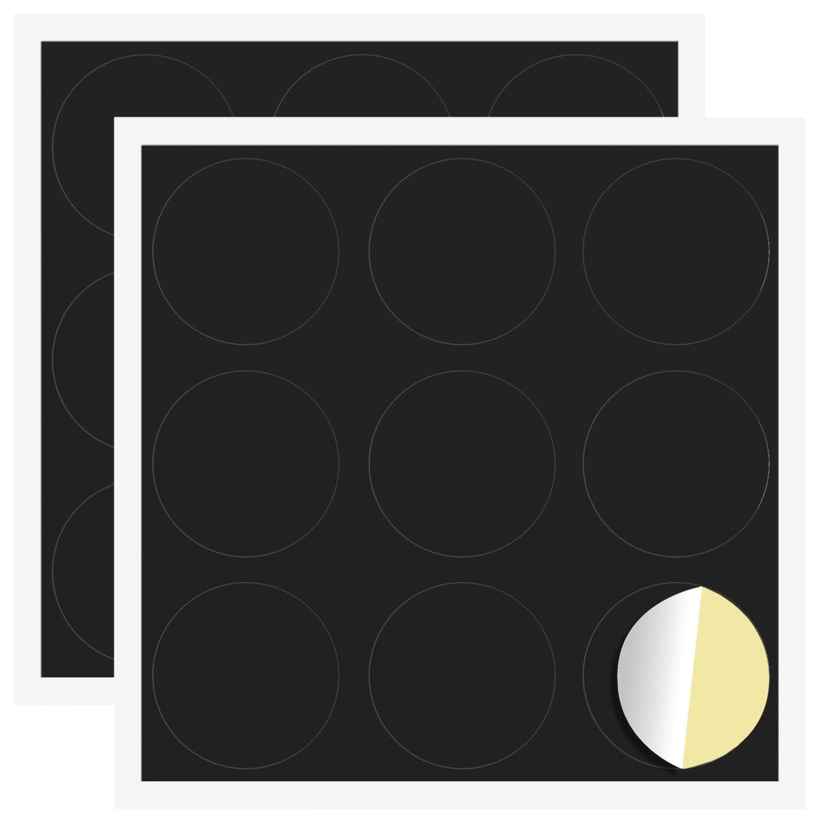 vidaXL Abdeckkappe, Selbstklebende Schraubenabdeckung 2 pcs Schwarz Ø 20 x 0,5 mm