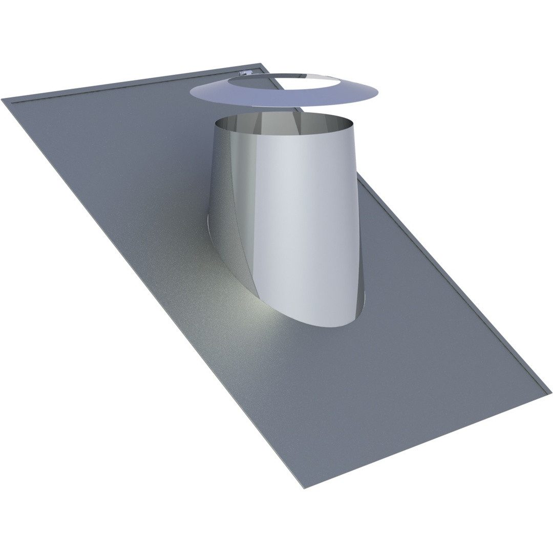 Jeremias Schornstein DW-ECO 2.0 Ø130mm Dachdurchf. 26-35° m. Bleirand + Wetterkr., Ø 130 mm