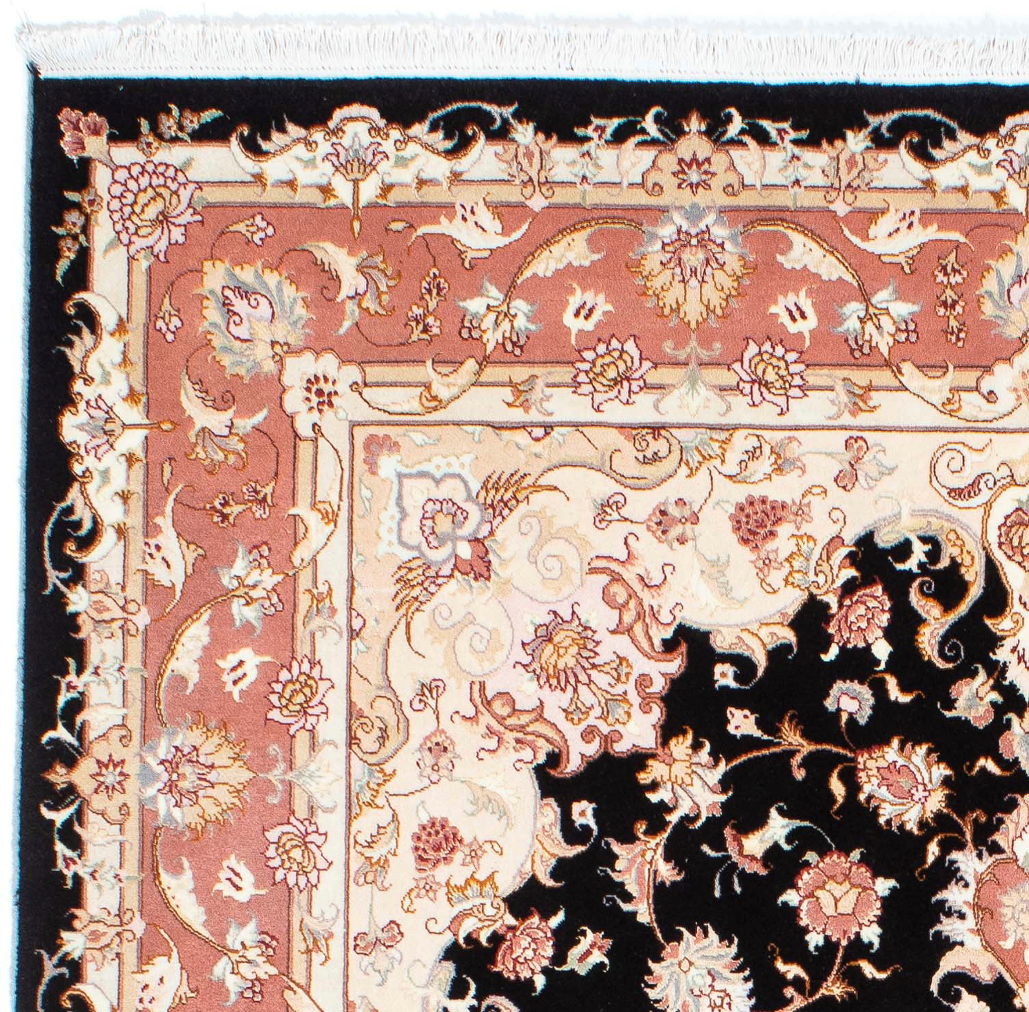 Orientteppich Perser - Täbriz - mit 173 233 Handgeknüpft, mm, Höhe: x Royal morgenland, Wohnzimmer, cm Einzelstück - Zertifikat 7 rechteckig, - dunkelblau