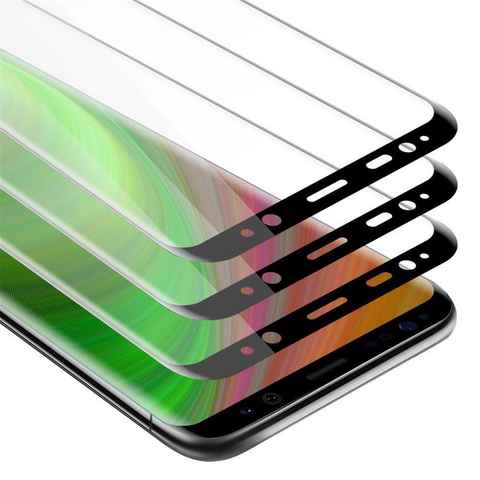 Cadorabo Schutzfolie Samsung Galaxy S9 PLUS, (3-St), 3x Vollbild Schutzglas Panzer Folie (Tempered) Display-Schutzglas