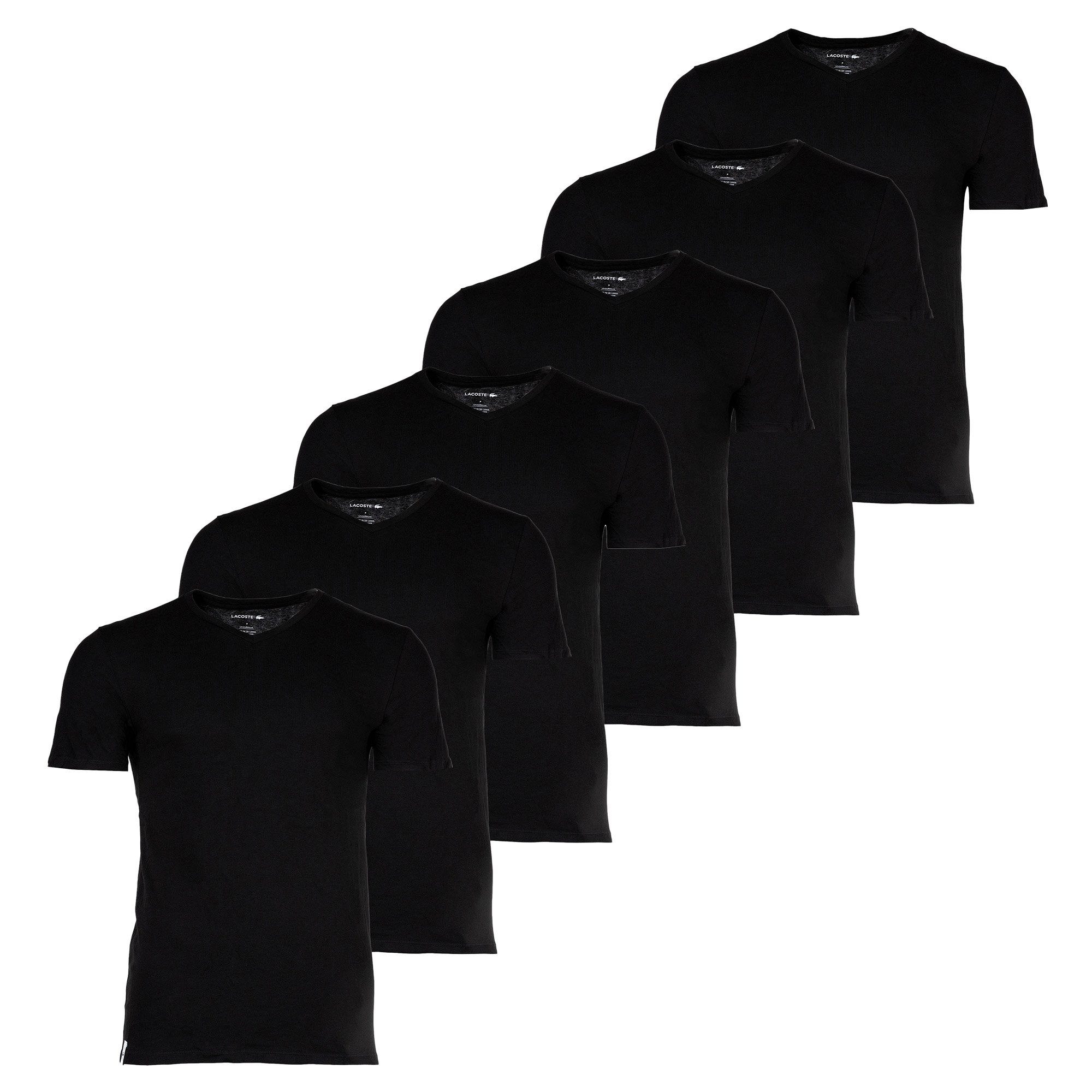 Lacoste T-Shirt Herren T-Shirt 6er Pack Baumwolle (Packung, 6er Pack)