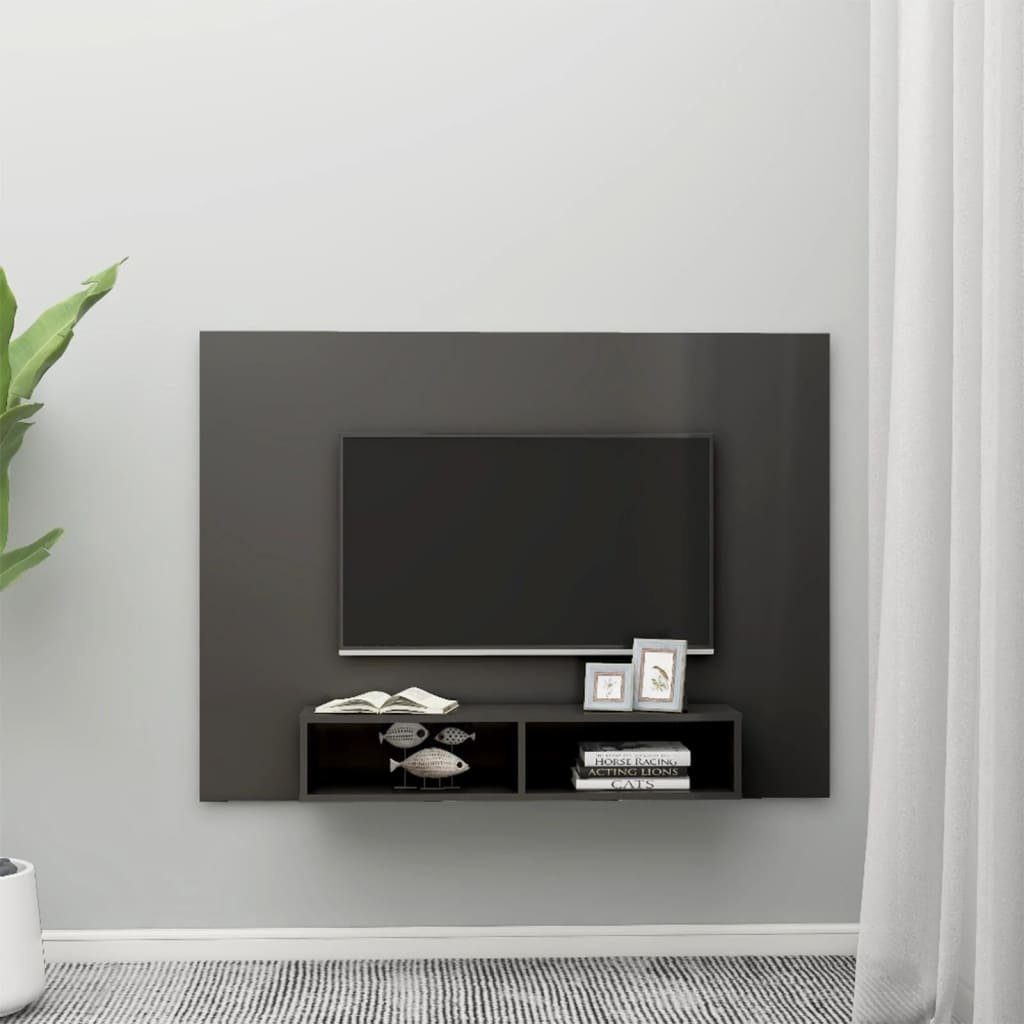 (LxBxH: 3008161, cm), möbelando TV-Wand in Hochglanz-Grau 135x23,5x90
