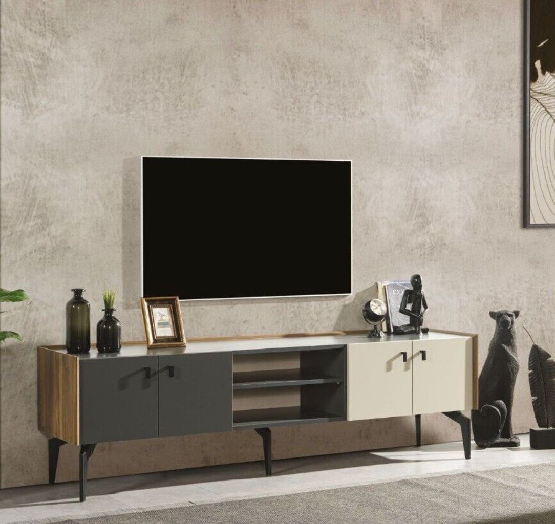 St., Lowboard), Neu Wohnzimmer Made (1 in Einrichtung JVmoebel Design TV-Ständer Lowboard nur Europa 1x Modern Holz Set