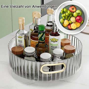 NUODWELL Gewürzregal 2 Stücke Lazy Susan Drehteller, Schrank Drehteller Organizer für Küche