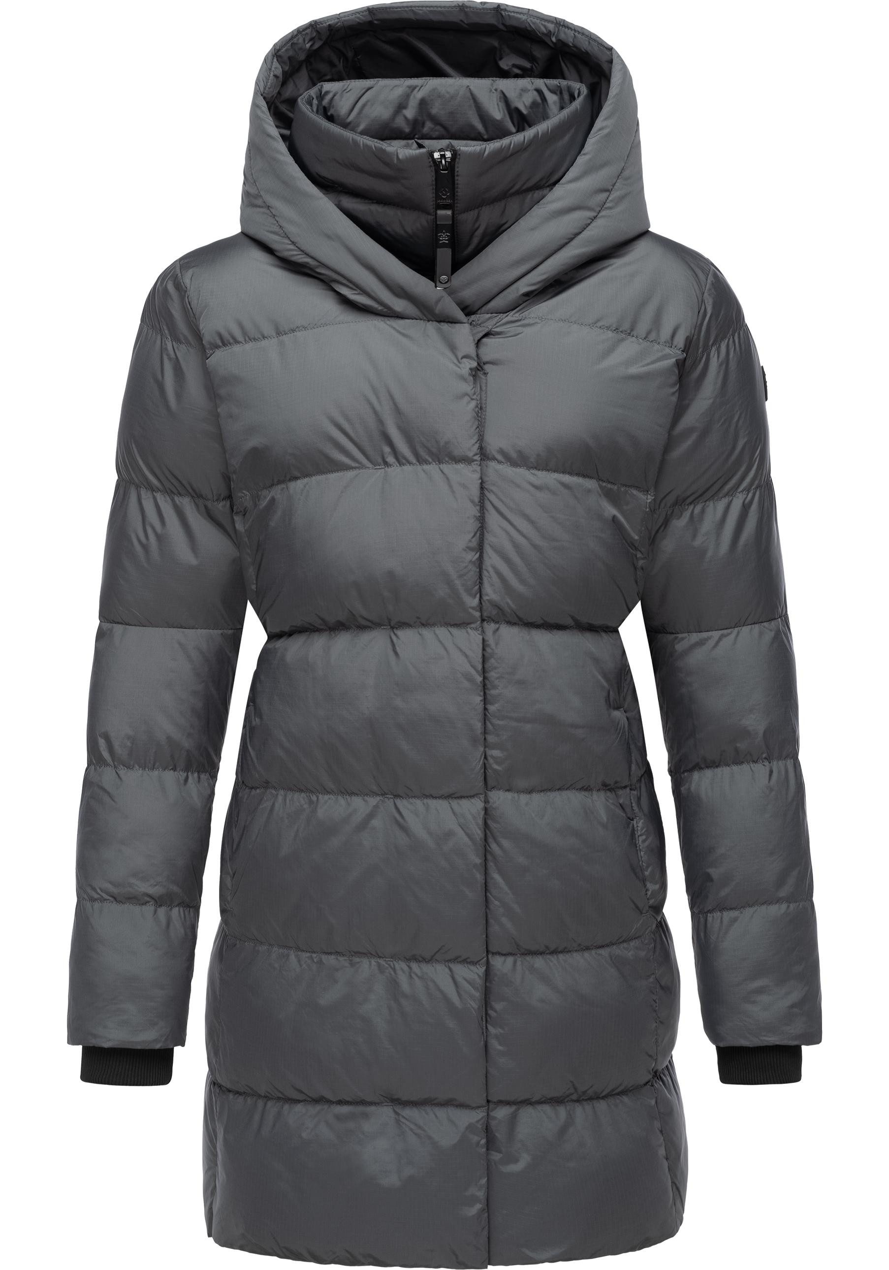 Ragwear Kurzmantel Niara stylischer, gesteppter Wintermantel mit gefütterter Kapuze