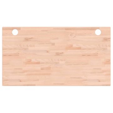 vidaXL Schreibtisch Schreibtischplatte 110x60x1,5 cm Massivholz Buche Arbeitsplatte Büroti