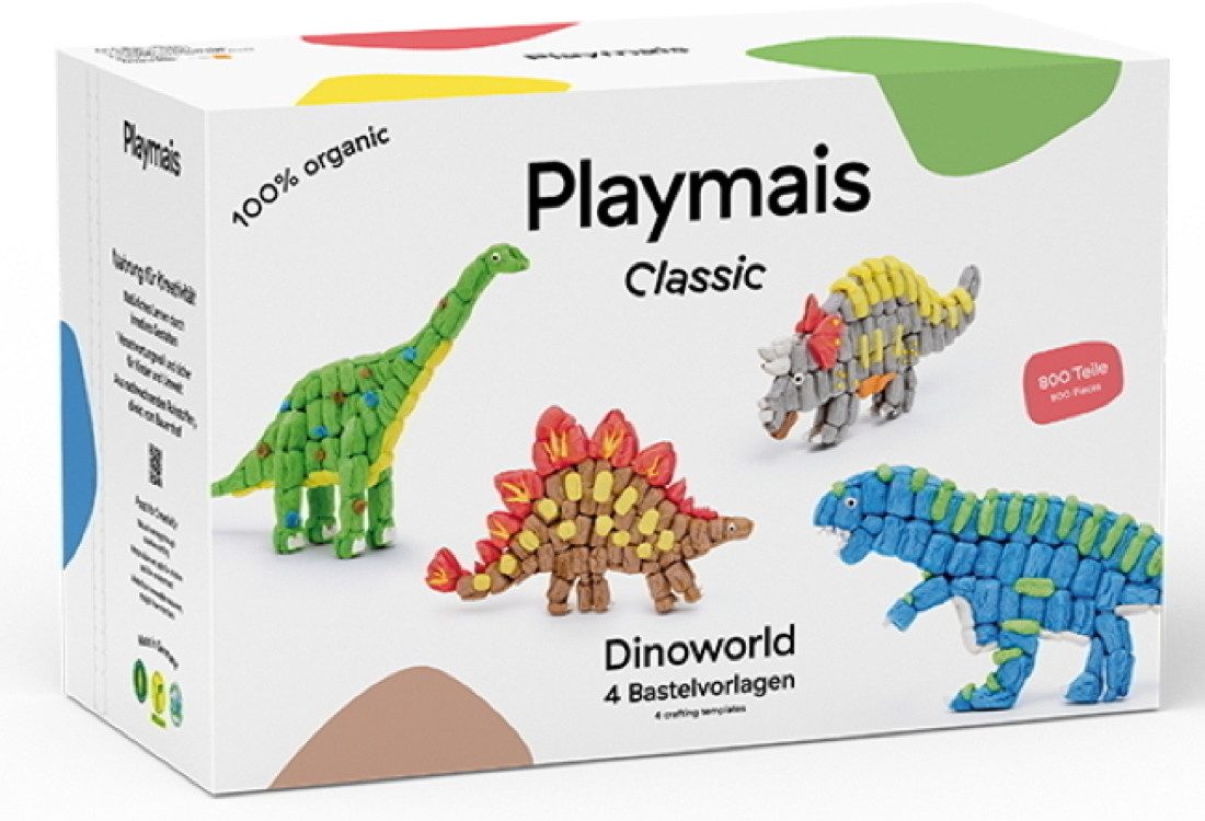 PlayMais Kreativset Bastel Kreativität Bastelset Classic 800 Dinoworld ab 5 Jahren 160959