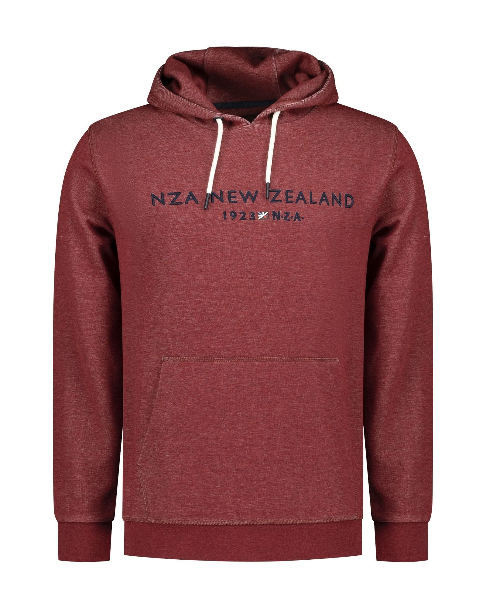 Hoodie NZA New Zealand Auckland Sweatshirt - cherry red melange