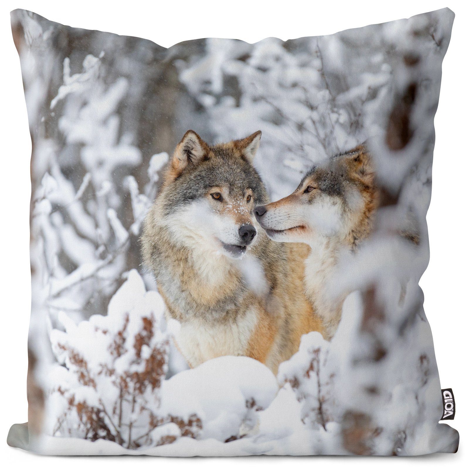 VOID Kissenbezug, (1 Stück), Wolf Winter Wildtier Schnee Wolf Winter Wildti günstig online kaufen