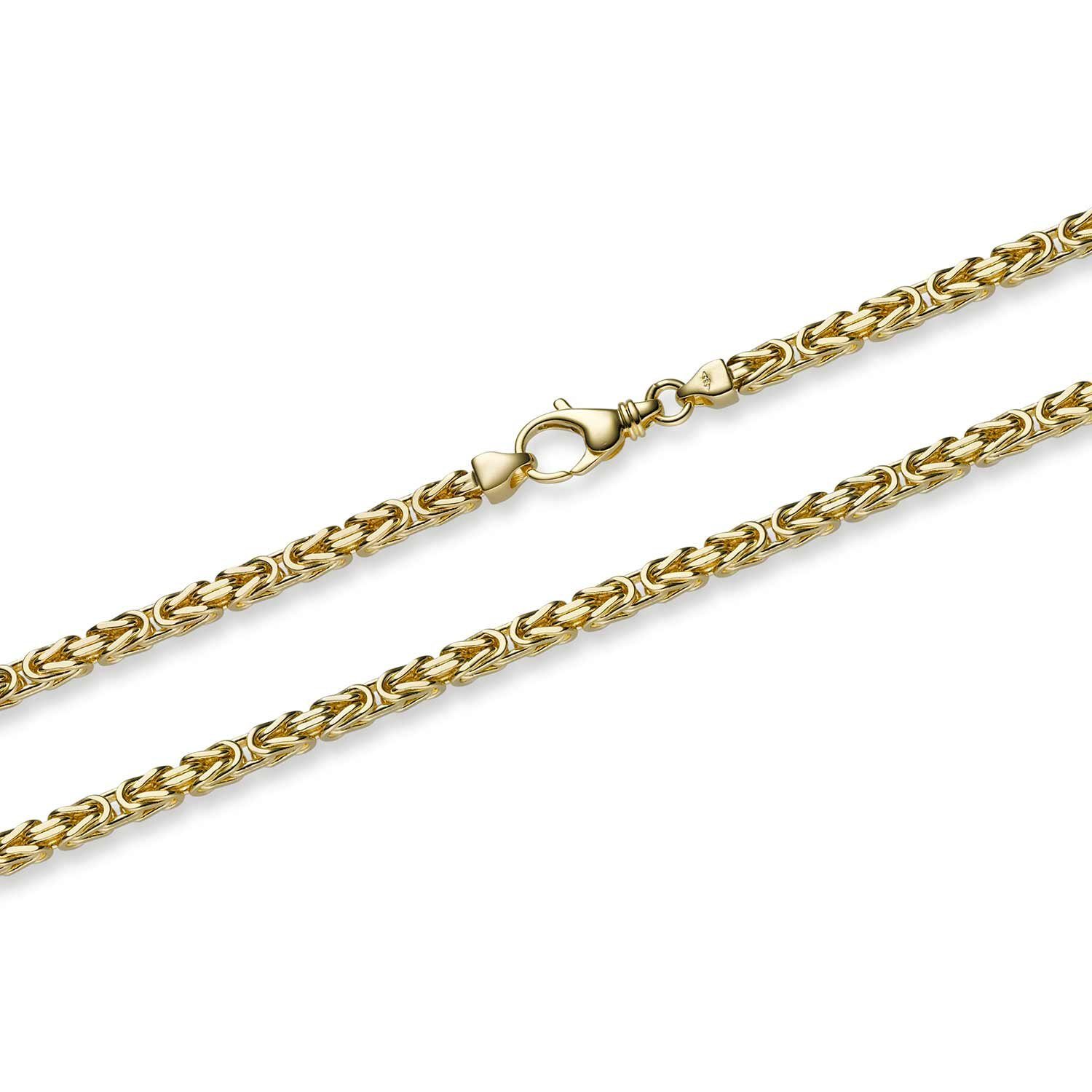 HOPLO Königskette Goldkette Königskette Длина 60cm - Breite 3,5mm - 750-18 Karat Gold, Made in Germany