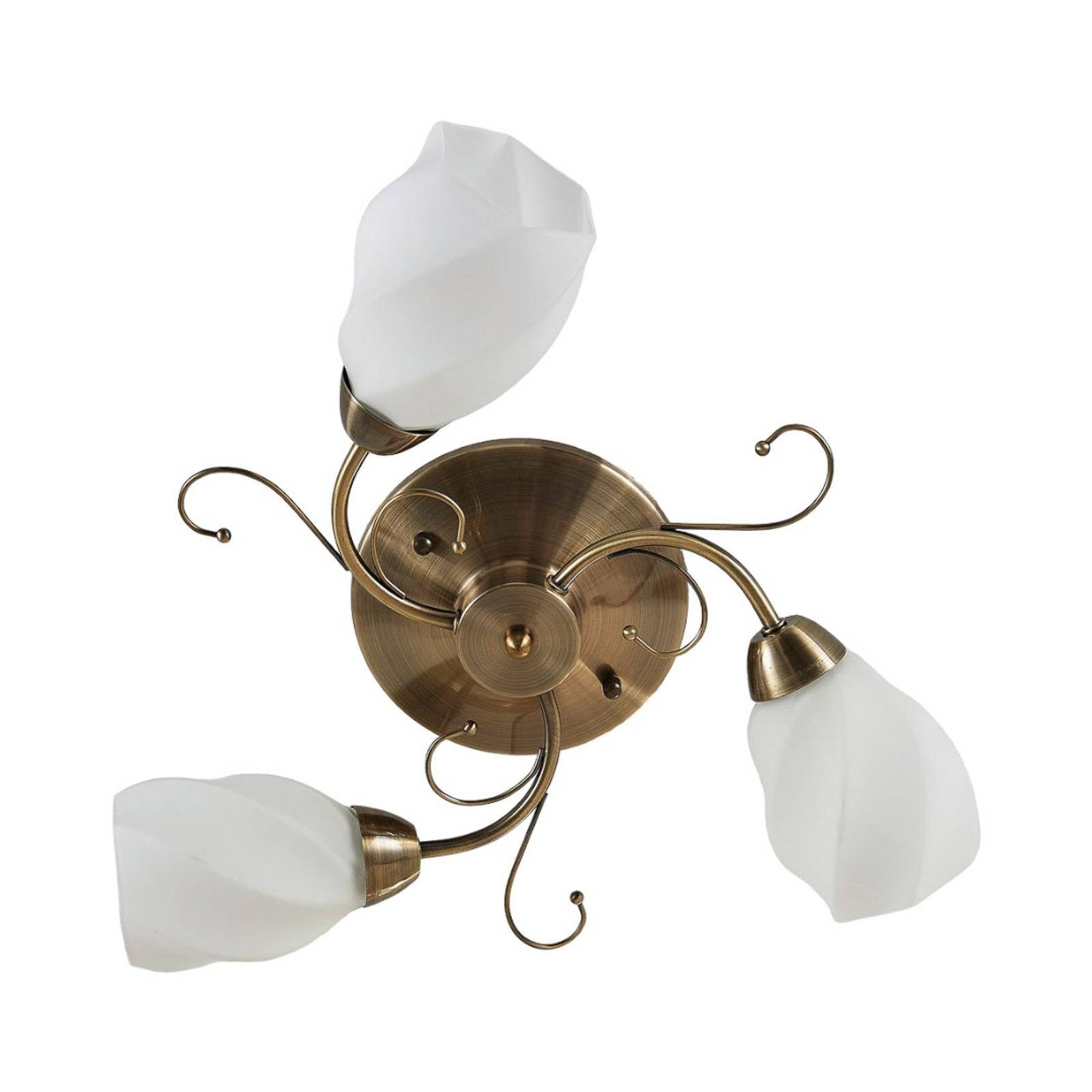 Lindby Deckenleuchten Amedea, Glas Bronze IP20, 3 x 40 W