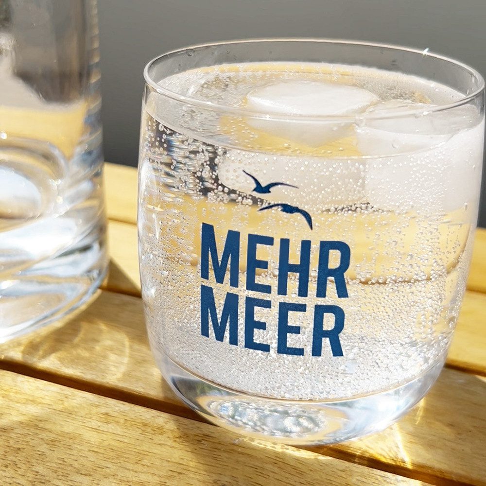 Bow & Hummingbird Whiskyglas Kristallglas "Mehr Meer" made in EU, Kristallglas
