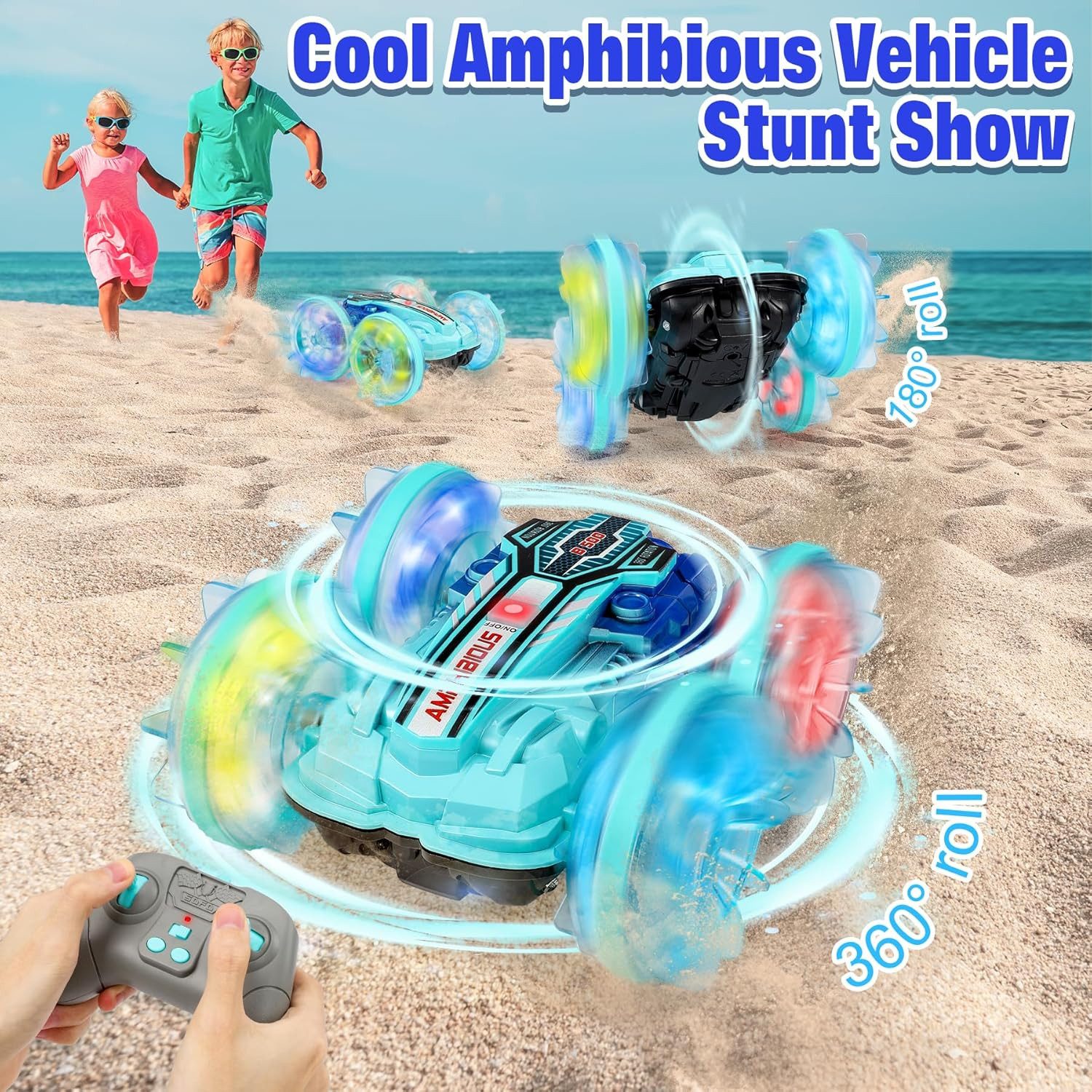 POPOLIC RC-Auto Amphibienfahrzeug Ferngesteuertes Auto,Spielzeug-Auto (Gesc günstig online kaufen