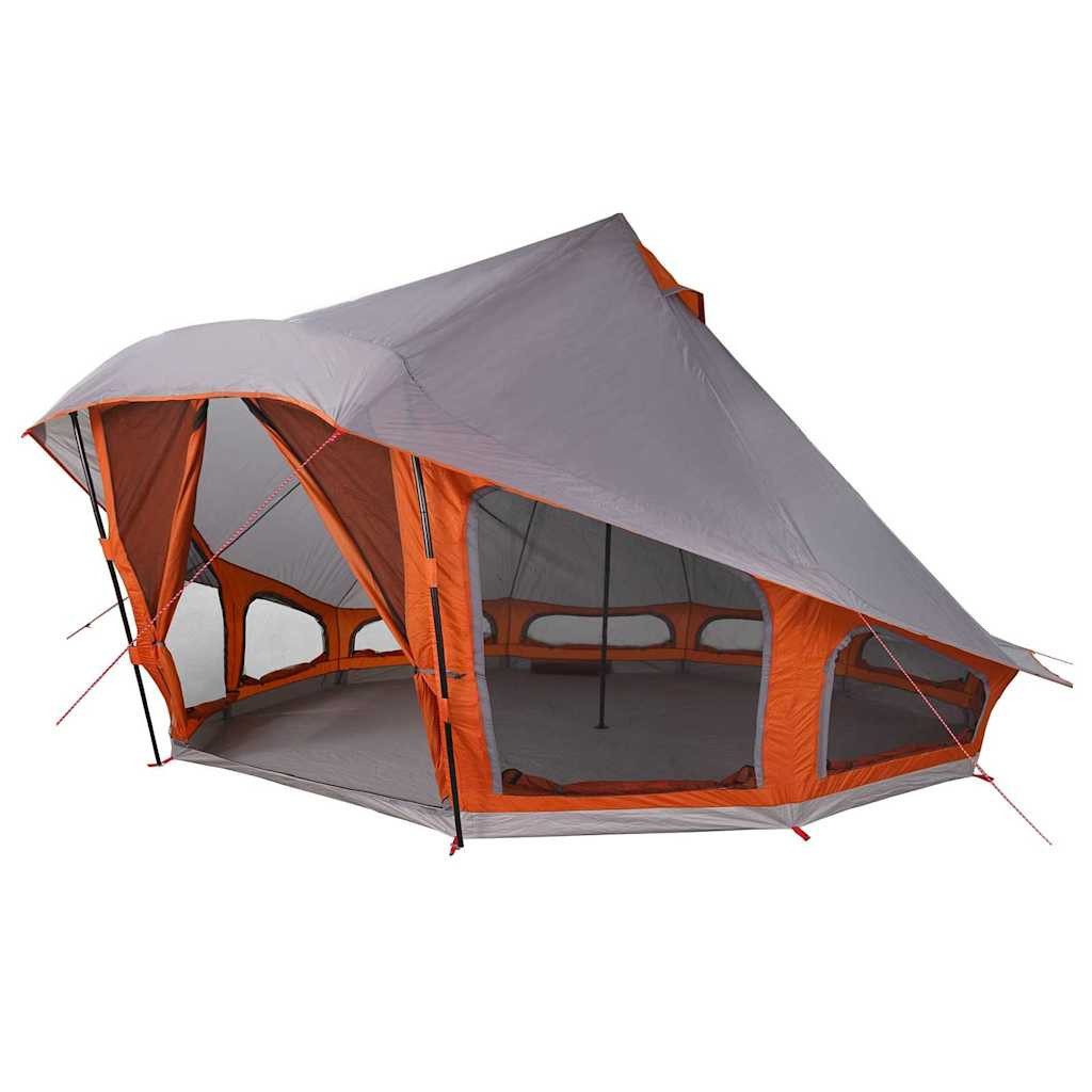Tipi-Zelt Tipi Zelt mit Dach Grau und Orange 508 x 470 x 300 cm Taft
