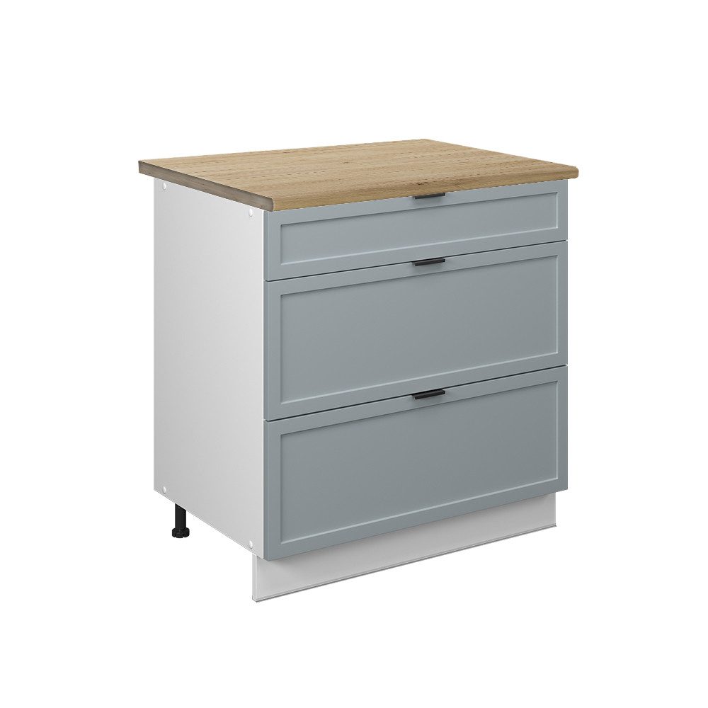 Vicco Unterschrank Fame-Line, Hellblau-grau/Weiß, 80 cm günstig online kaufen