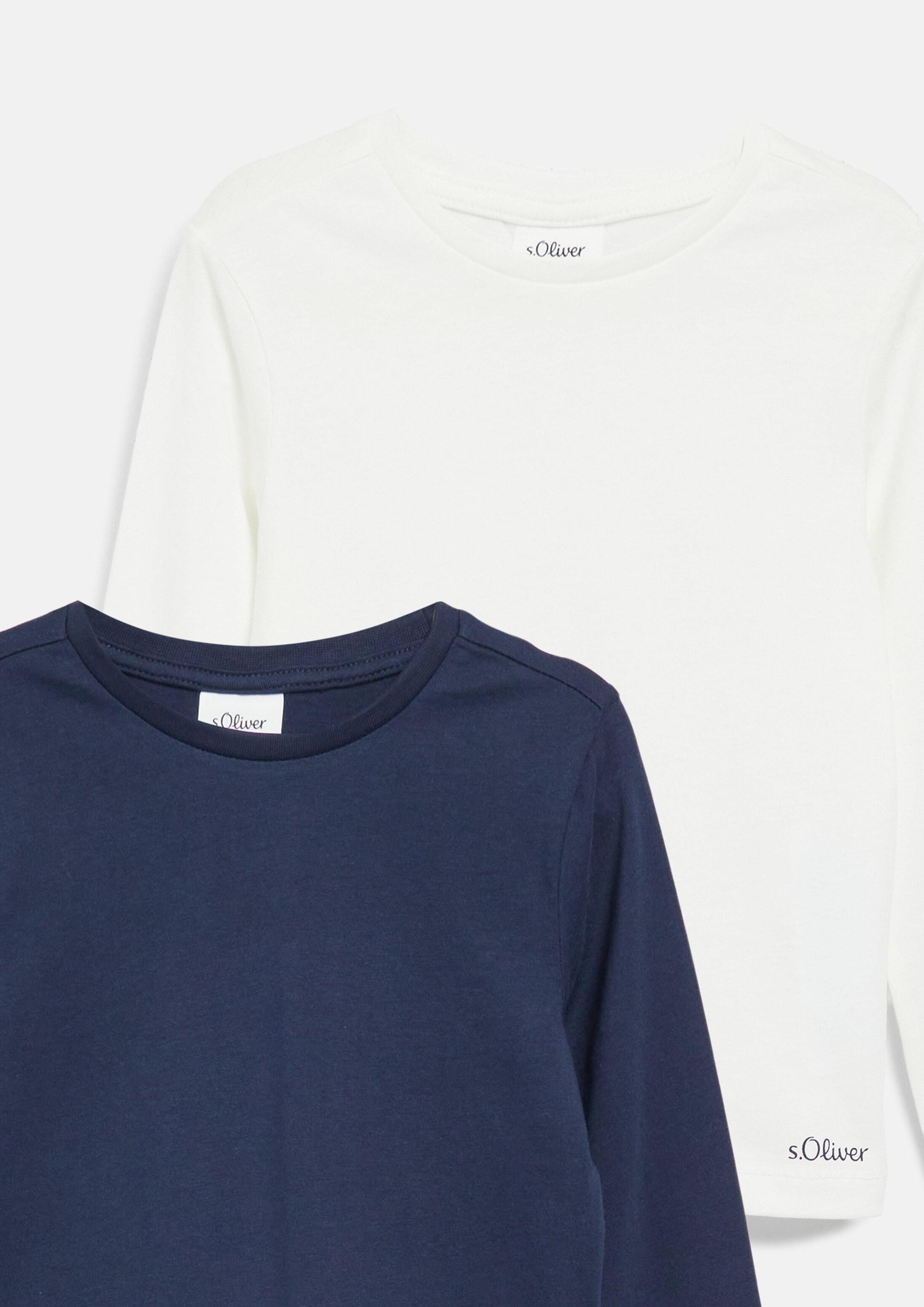 s.Oliver Langarmshirt T-Shirt 2er-Pack unisex Longsleeves aus Baumwolle – Bild 5 von 5