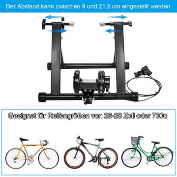 COSTWAY Rollentrainer Fahrradtrainer, bis 150KG belastbar, klappbar