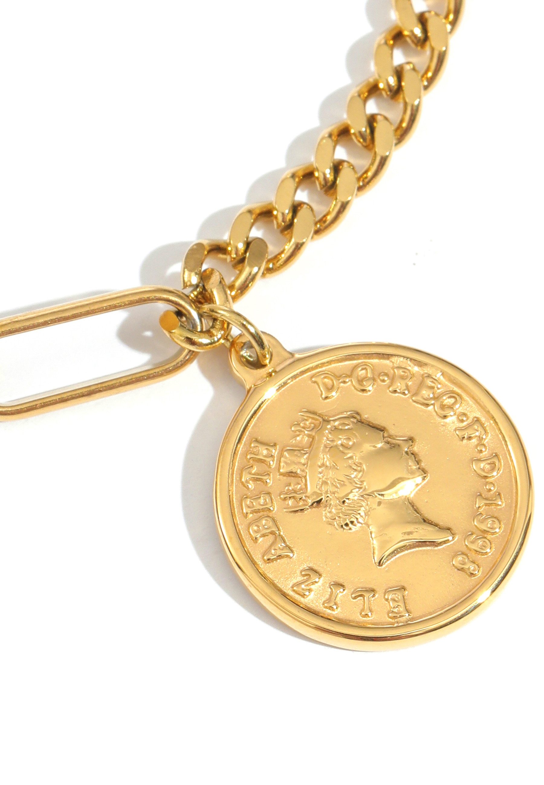 GOLDKLEIN Edelstahlarmband Edelstahl Münze Schmuck Armkette, Damen, inkl. G günstig online kaufen