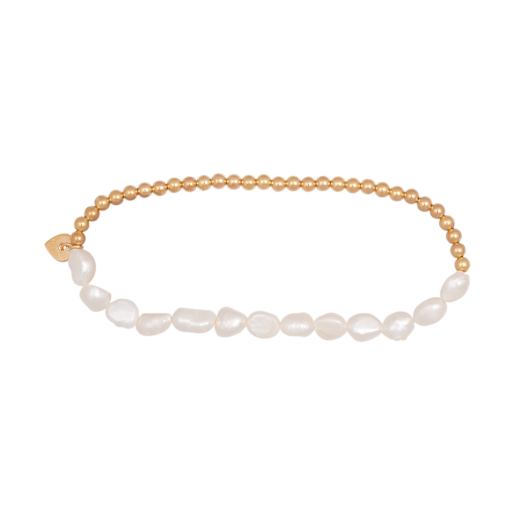 CAÏ Armband 925 Sterling Silber Armband vergoldet Perle
