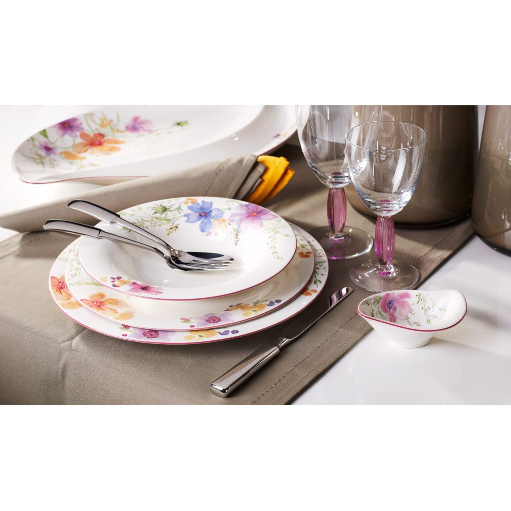 Villeroy & Boch Speiseteller Mariefleur Basic, Spülmaschinengeeignet, Mehrfarbig, Blumen, ⌀ 27cm, Mehrfarbig, Blumen