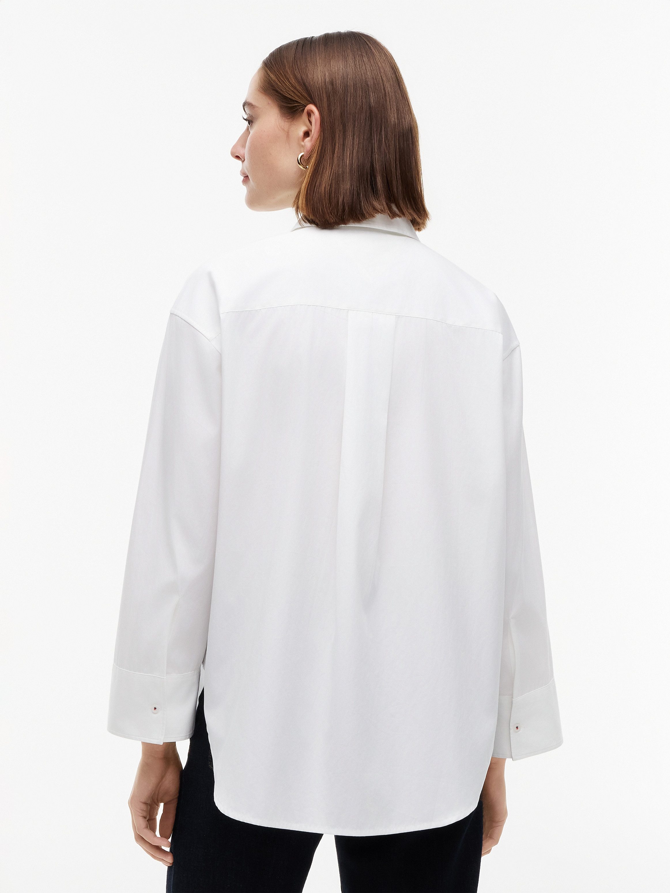 Tommy Hilfiger Hemdbluse MODERN REG POPLIN LS SHIRT Baumwolle, Brusttasche, regular fit