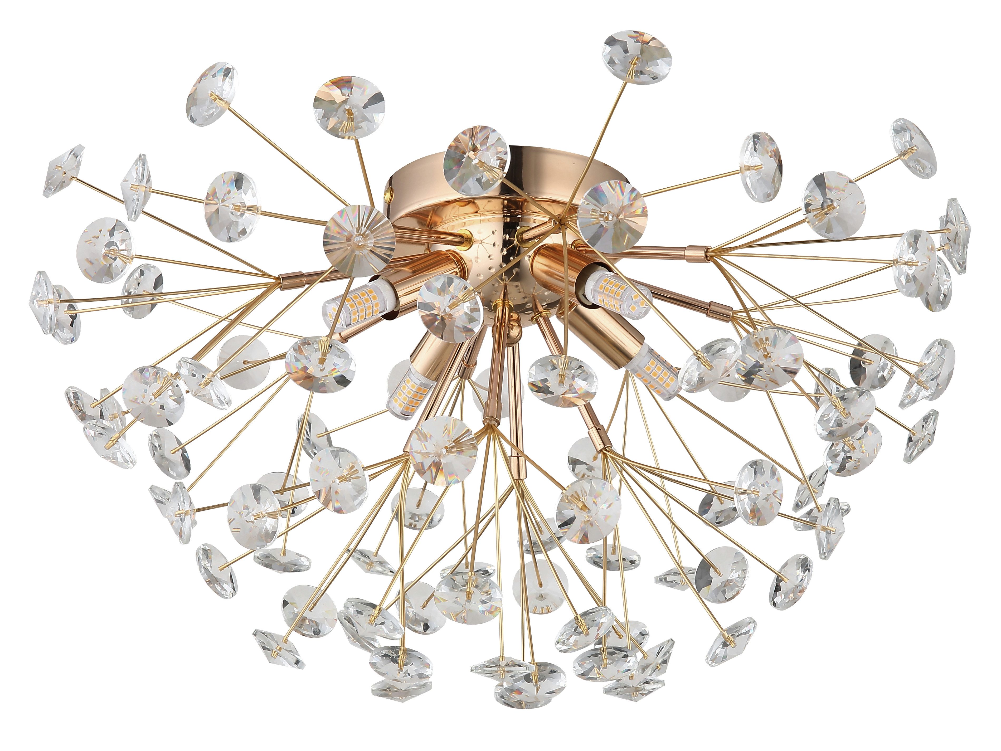 GLOBO LIGHTING Deckenleuchte KATRINA, LED fest integriert, Warmweiß, Deckenlampe Wohnzimmer-Leuchte Schlafzimmer-Leuchte Flur Küche