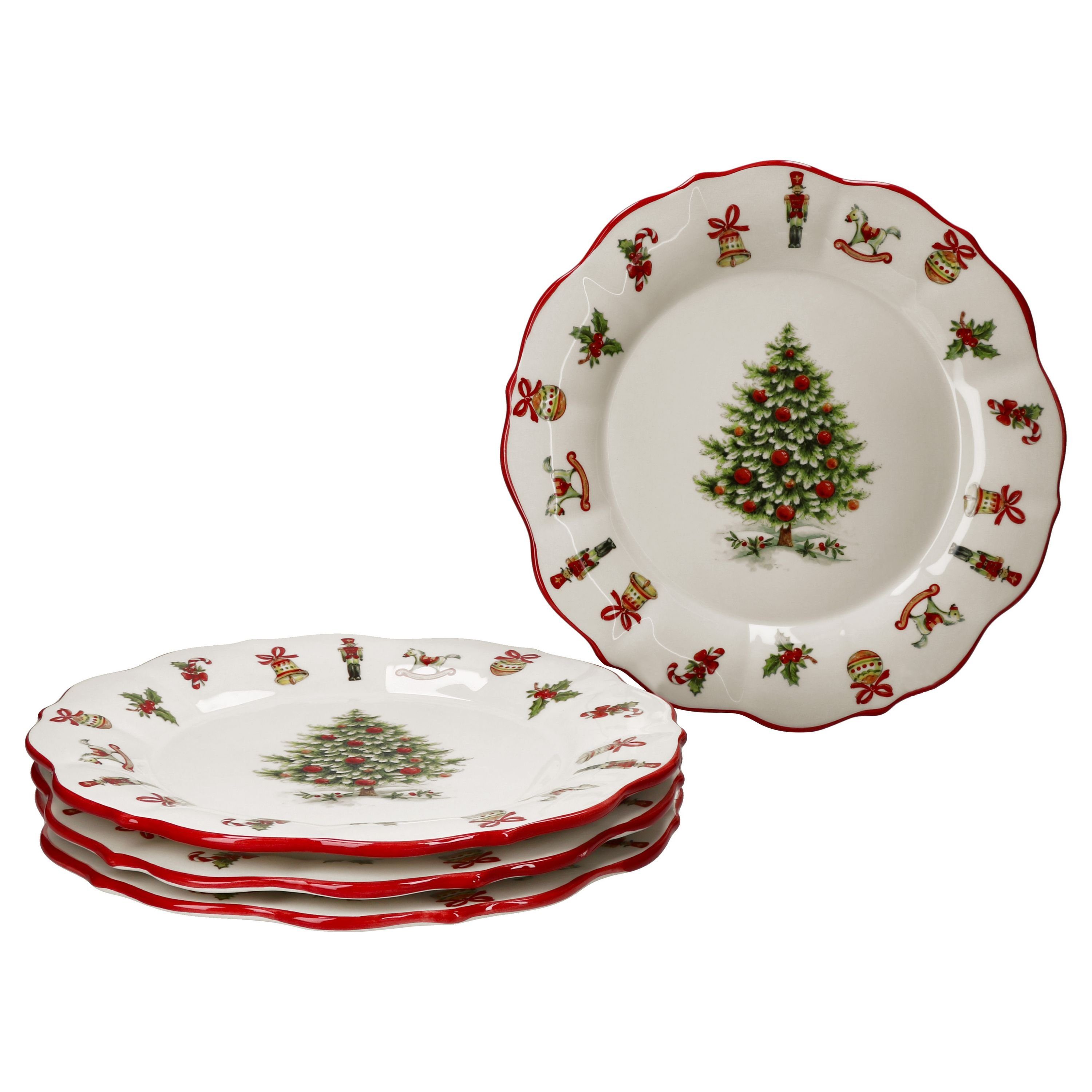 Speiseteller 4x Maestro Natale Gebäckteller Speiseteller Weihnachten