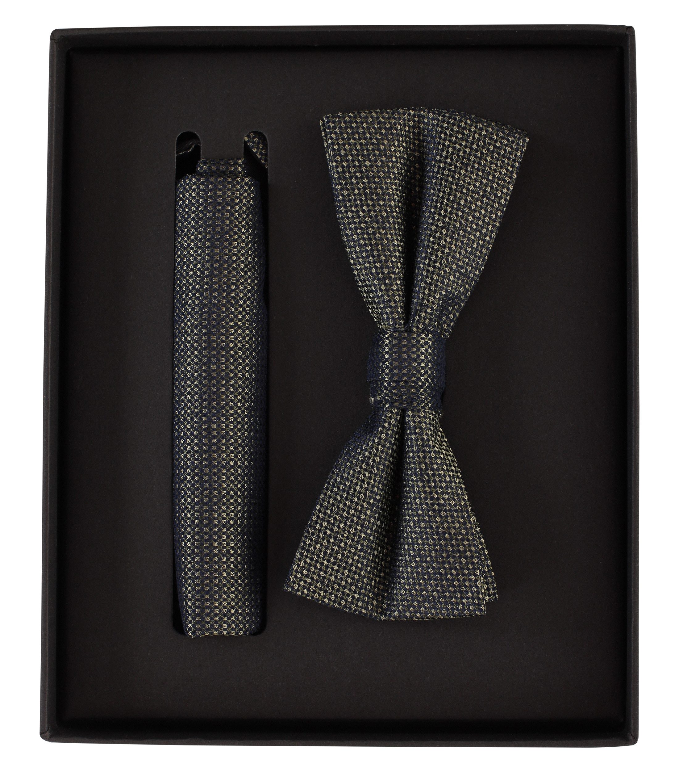 VENTI Fliege VENTI Set aus Fliege und Einstecktuch uni