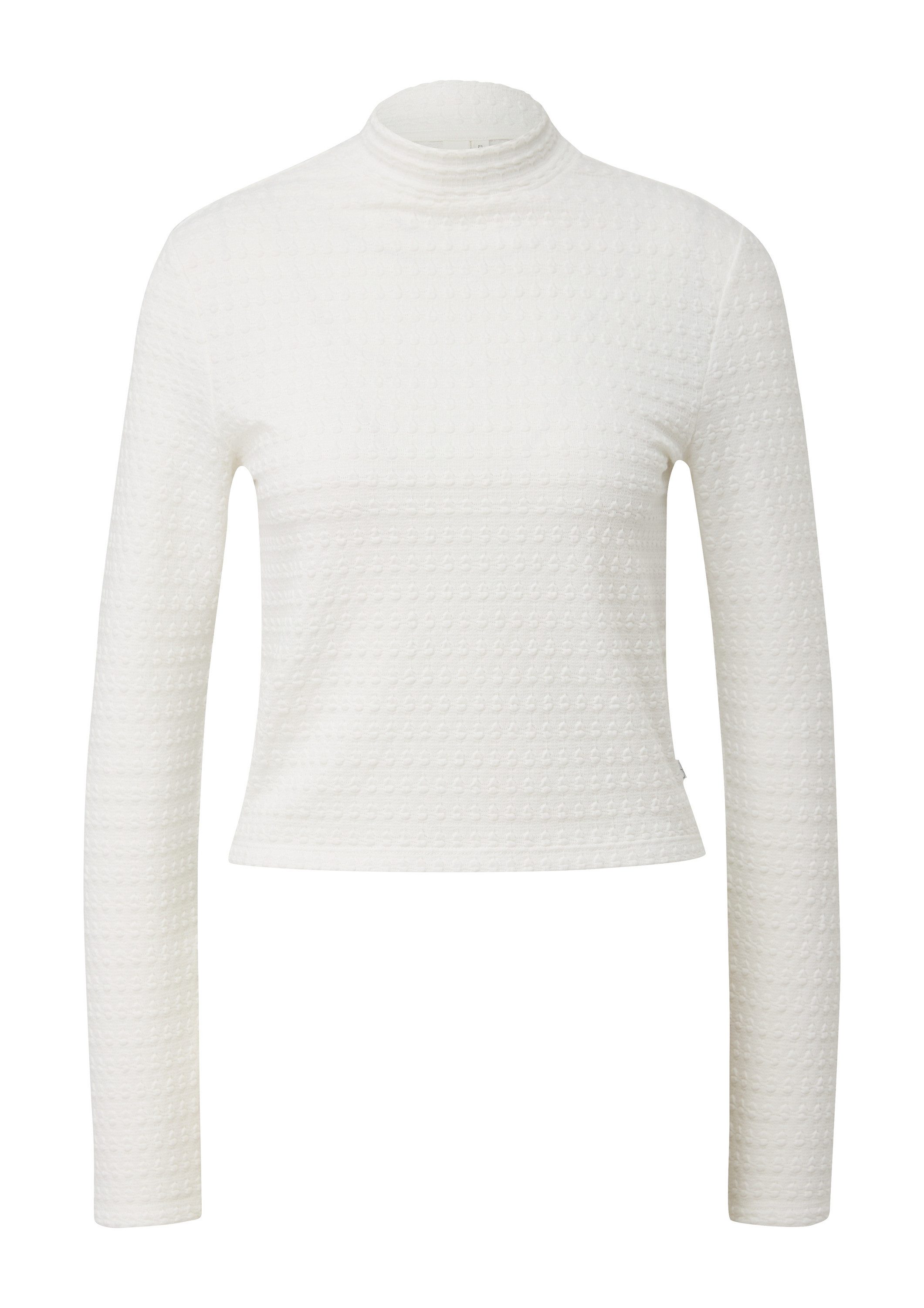 QS Langarmshirt T-Shirt Langarmshirt aus Jacquard günstig online kaufen