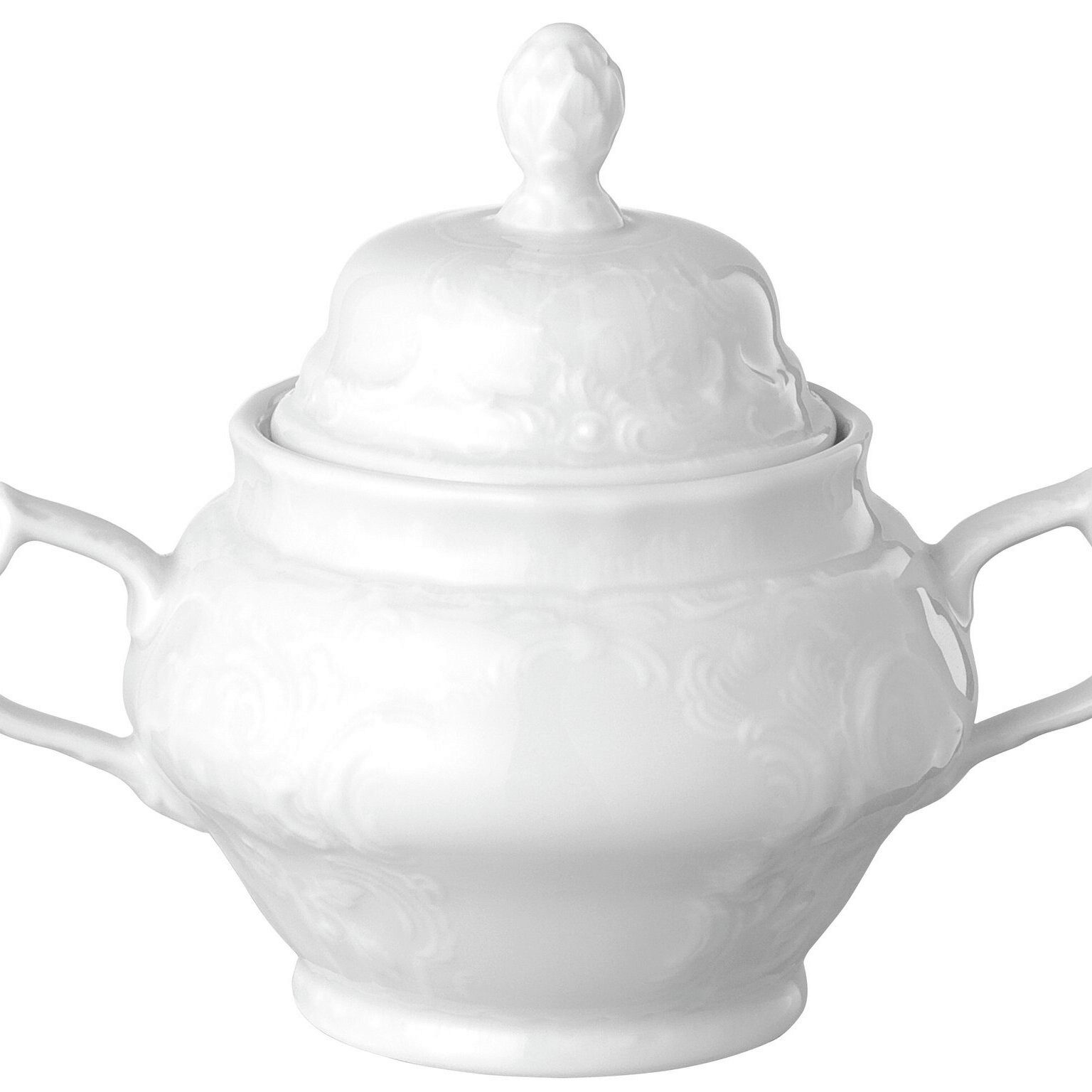 Rosenthal Zuckerdose Rosenthal Sanssouci weiss Zuckerdose, Porzellan, Porzellan