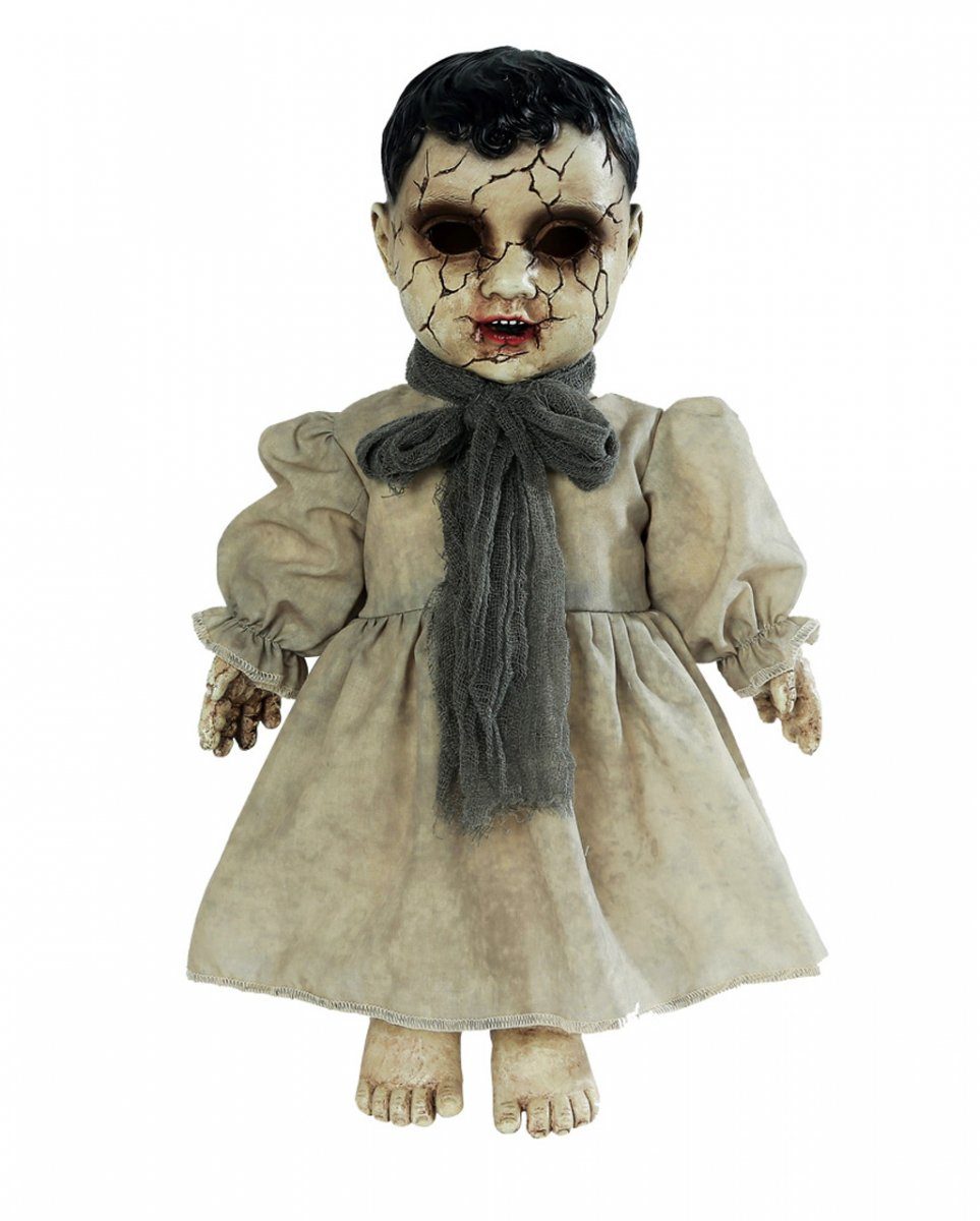 Horror-Shop Dekoobjekt Unheimliche Geisterpuppe mit Sound als Halloween D