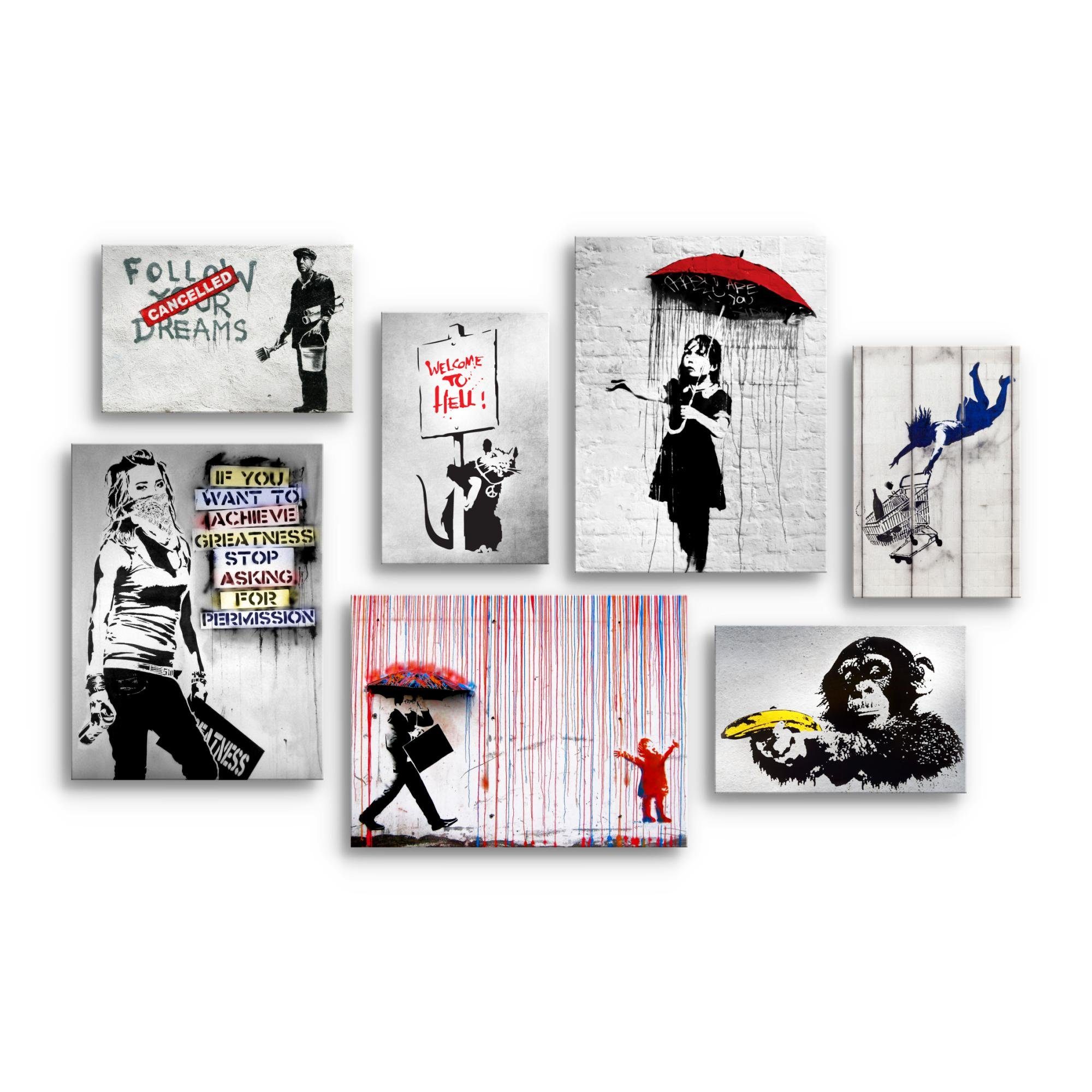 Novart Wandbild Banksy Collage Aufhängfertig Street günstig online kaufen