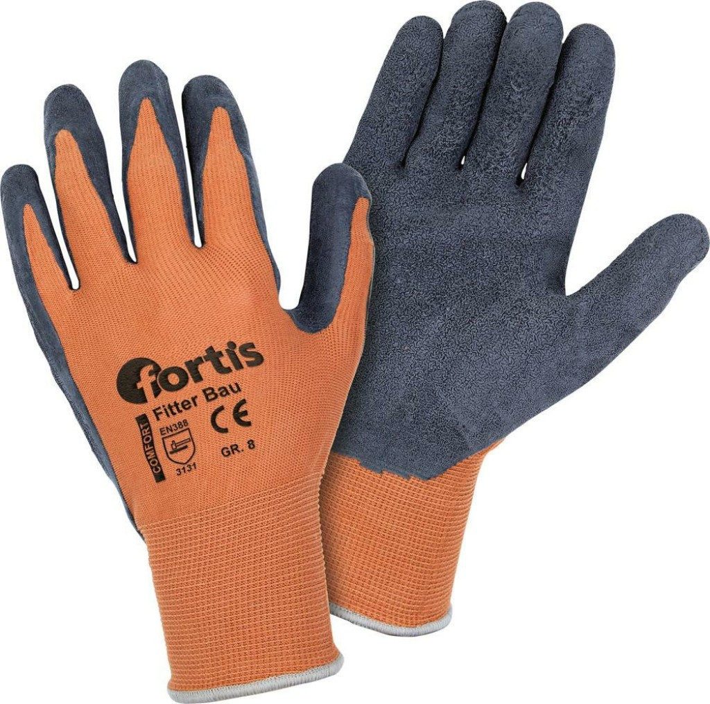 Arbeitshandschuhe 12 Paar FORTIS Montagehandschuh Fitter Bau Gr. 8 Arbeitshandschuh