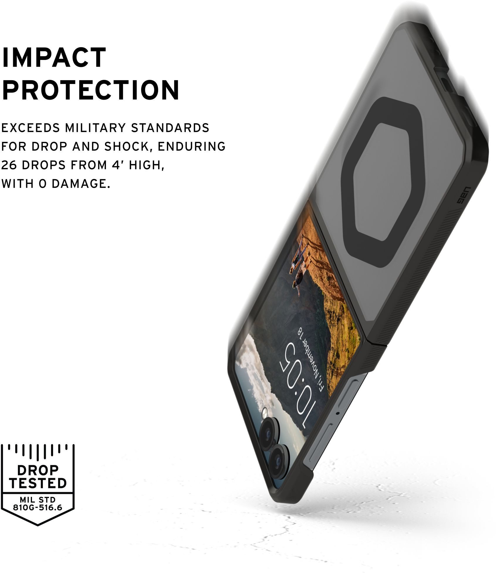 Urban Armor Gear Smartphone-Hülle Mouve - Samsung Galaxy Z Flip 7 Hülle, (Offiziell "Designed for Samsung" zertifiziert, MagSafe)
