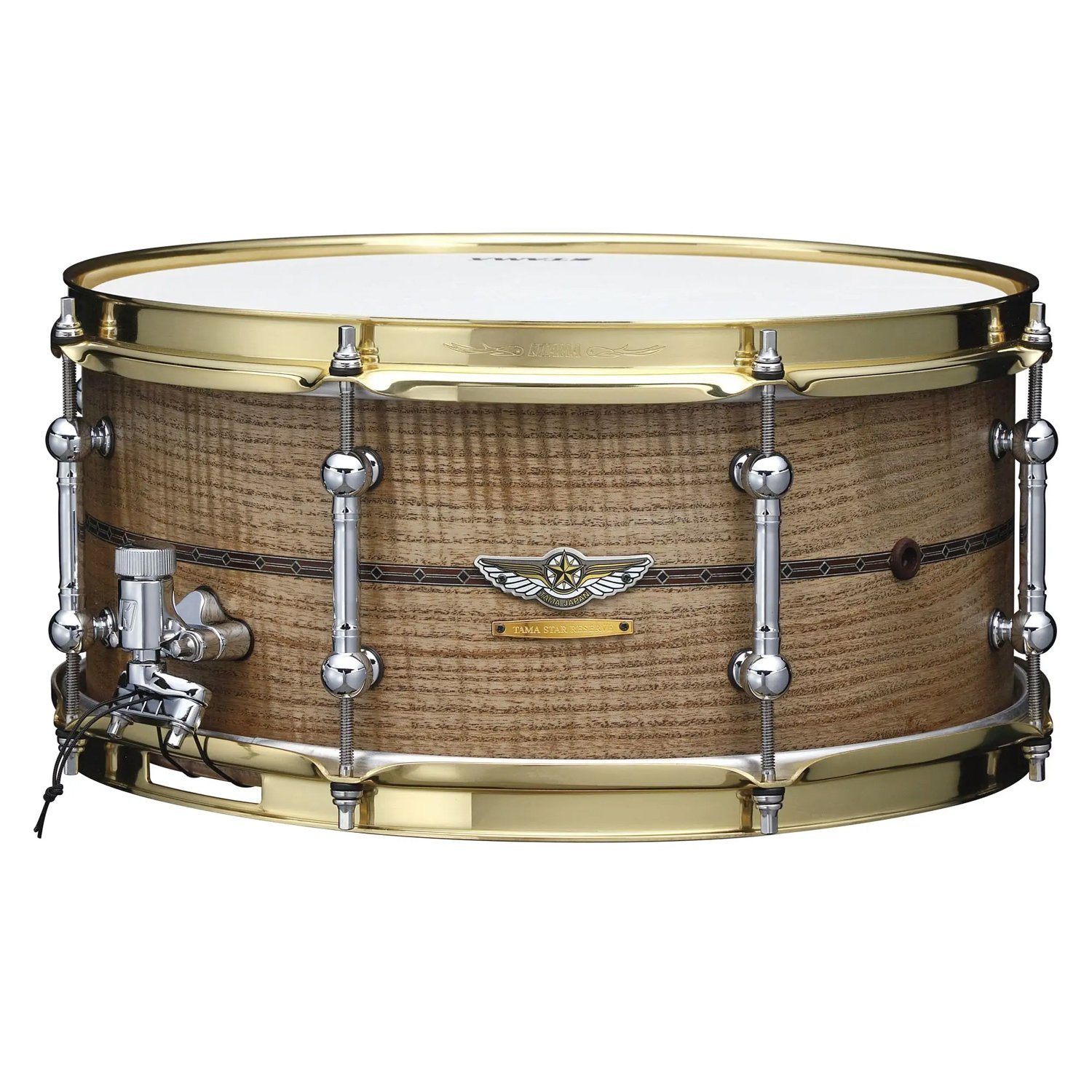 Tama Snare Drum Tama Star Reserve Snare Drum Oiled Curly Ash, Limited Edition