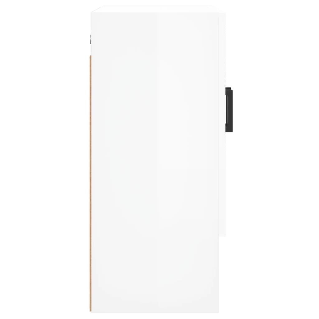 vidaXL Fächerschrank Wandschrank Hochglanz-Weiß 60x31x70 Holzwerkstoff cm (1-St)