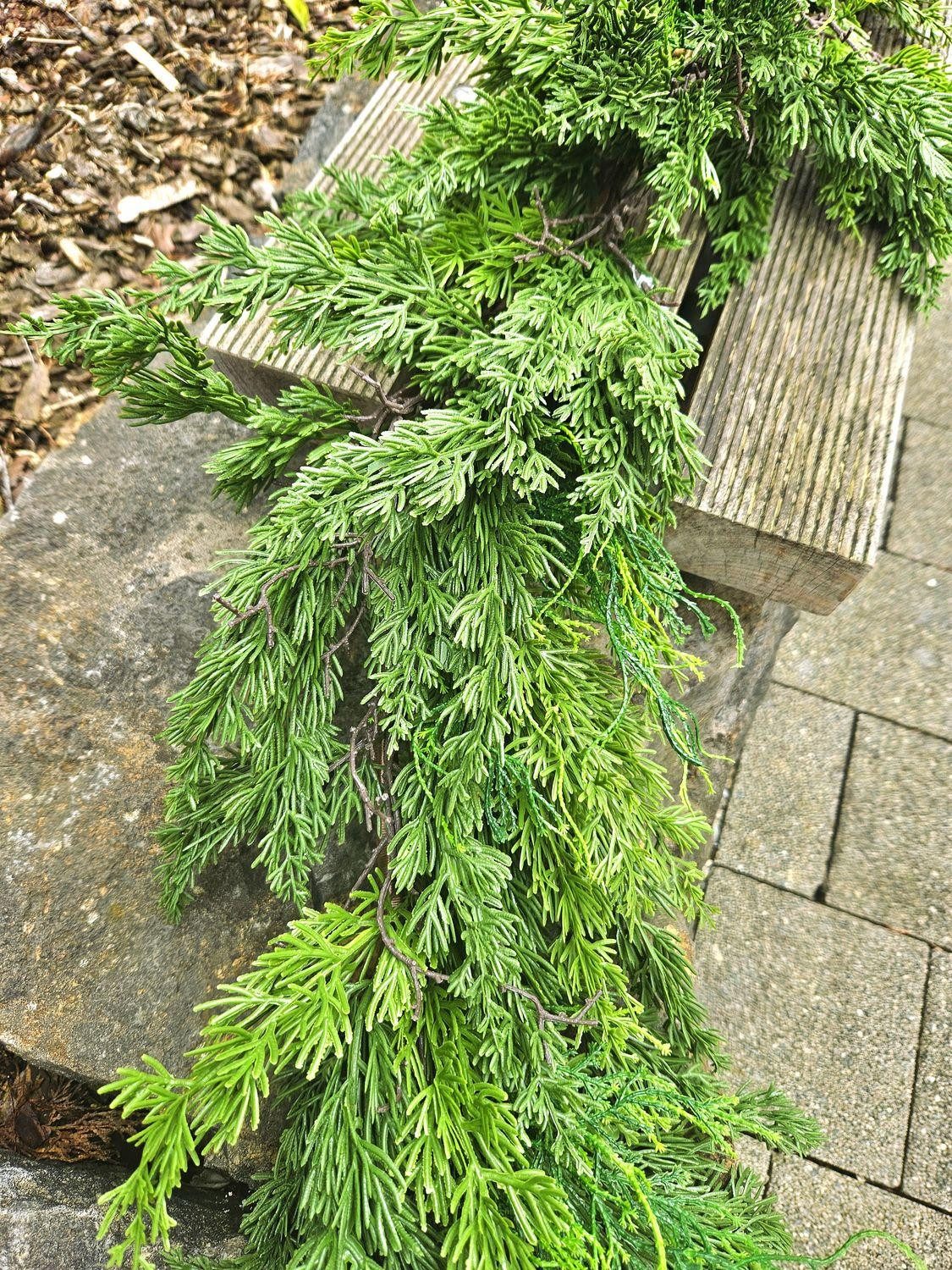 Kunstgirlande Deko Zypressengirlande TALSIMA, grün, 175cm Zypresse, artplants, Höhe 175.0 cm