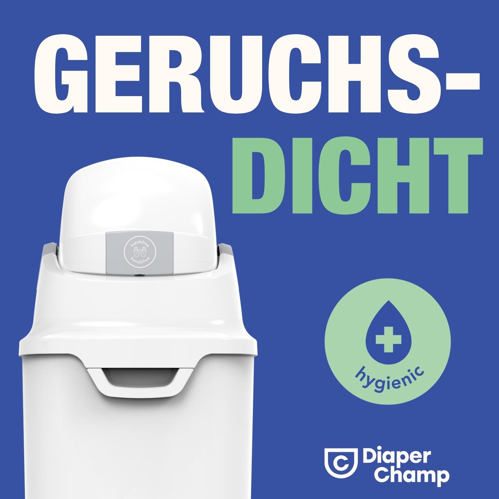 Diaper Champ Windeleimer Diaper Champ ONE Medium Handsfree Windeleimer mit Pedal geruchsdicht