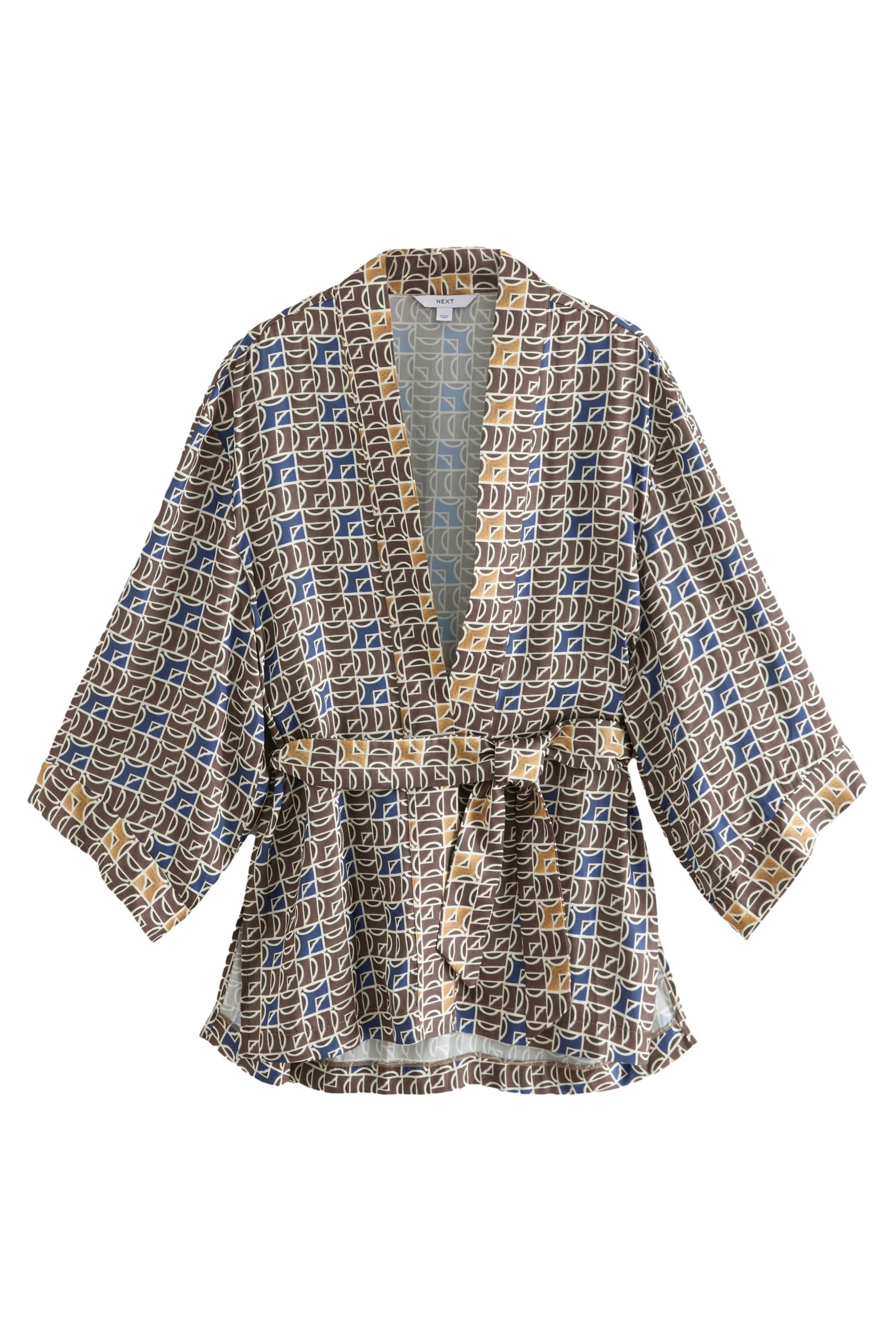 Next Satinbluse Strukturierter Satin-Kimono mit Drapierung günstig online kaufen